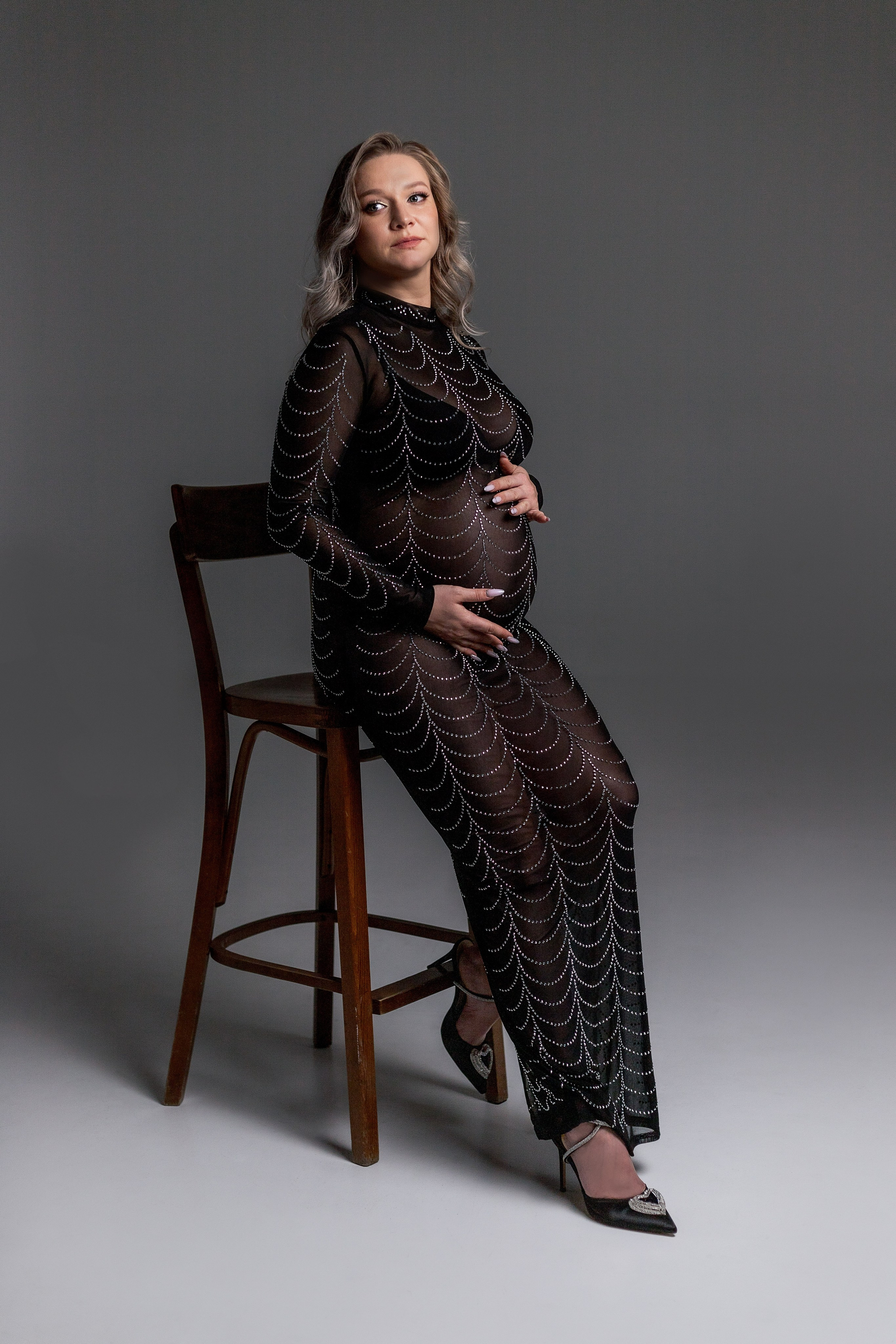 Девять месяцев до встречи с малышом, красивая фотосессия беременности. Фотограф Ольга Баранова