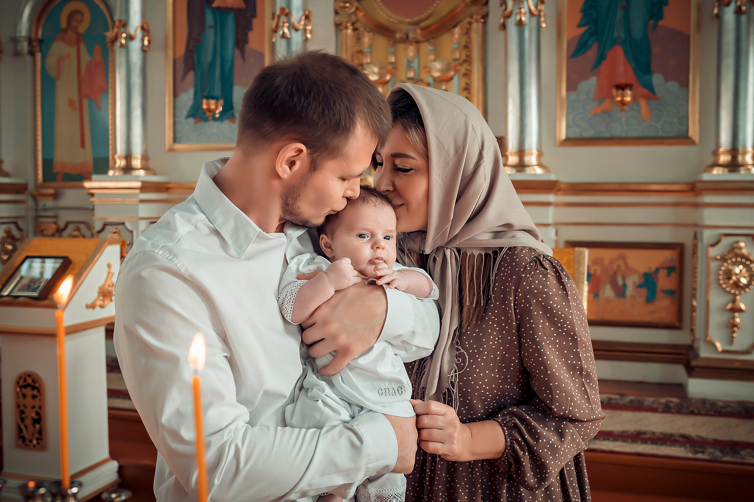 Таинство крещения Кирилла Благовещенский Собор. Фотограф на Крещение и Венчание в Красноярске Рамазанова Юлия