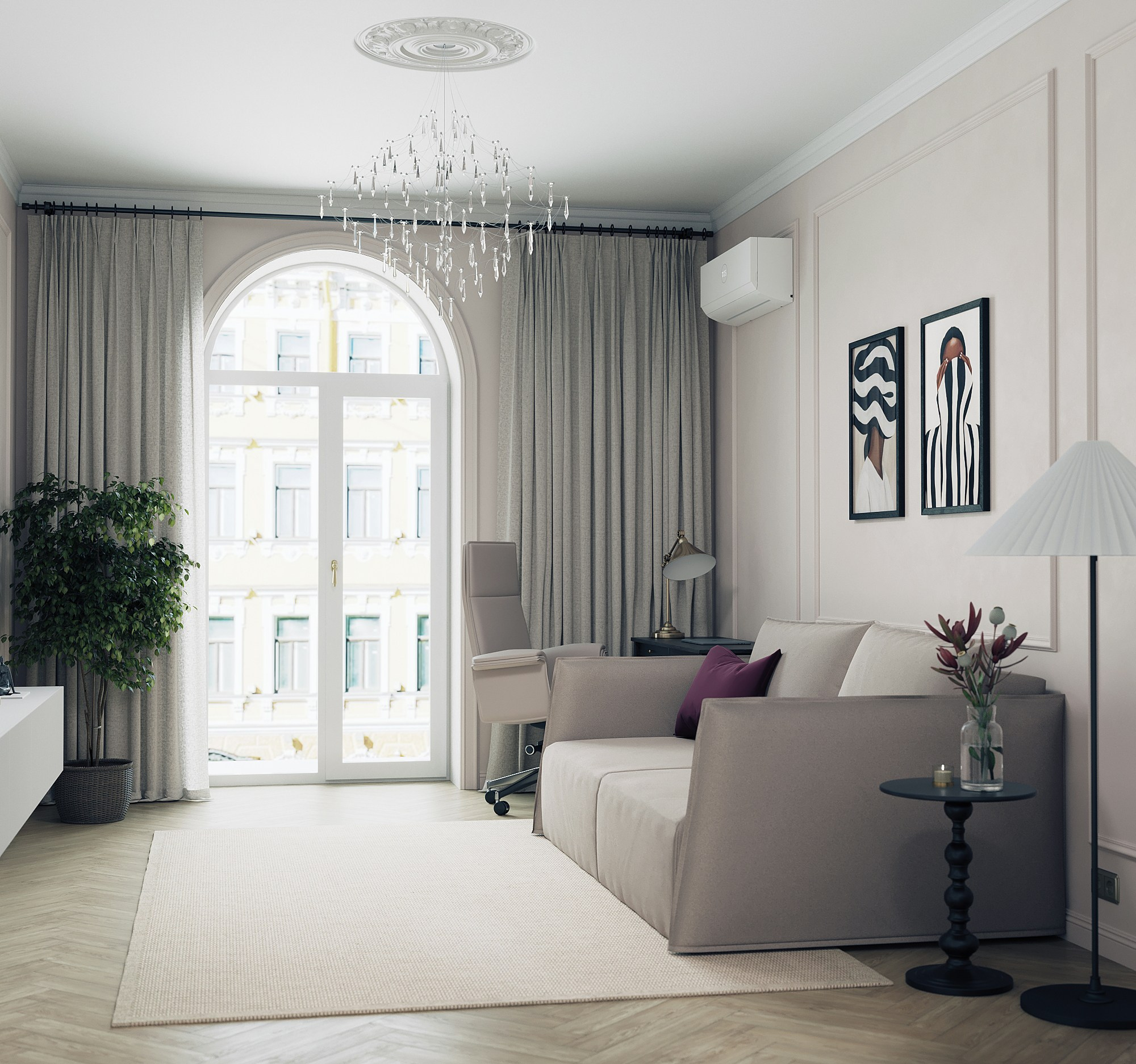 Визуализация интерьера квартиры в Пскове. 3d визуализатор marybond3d