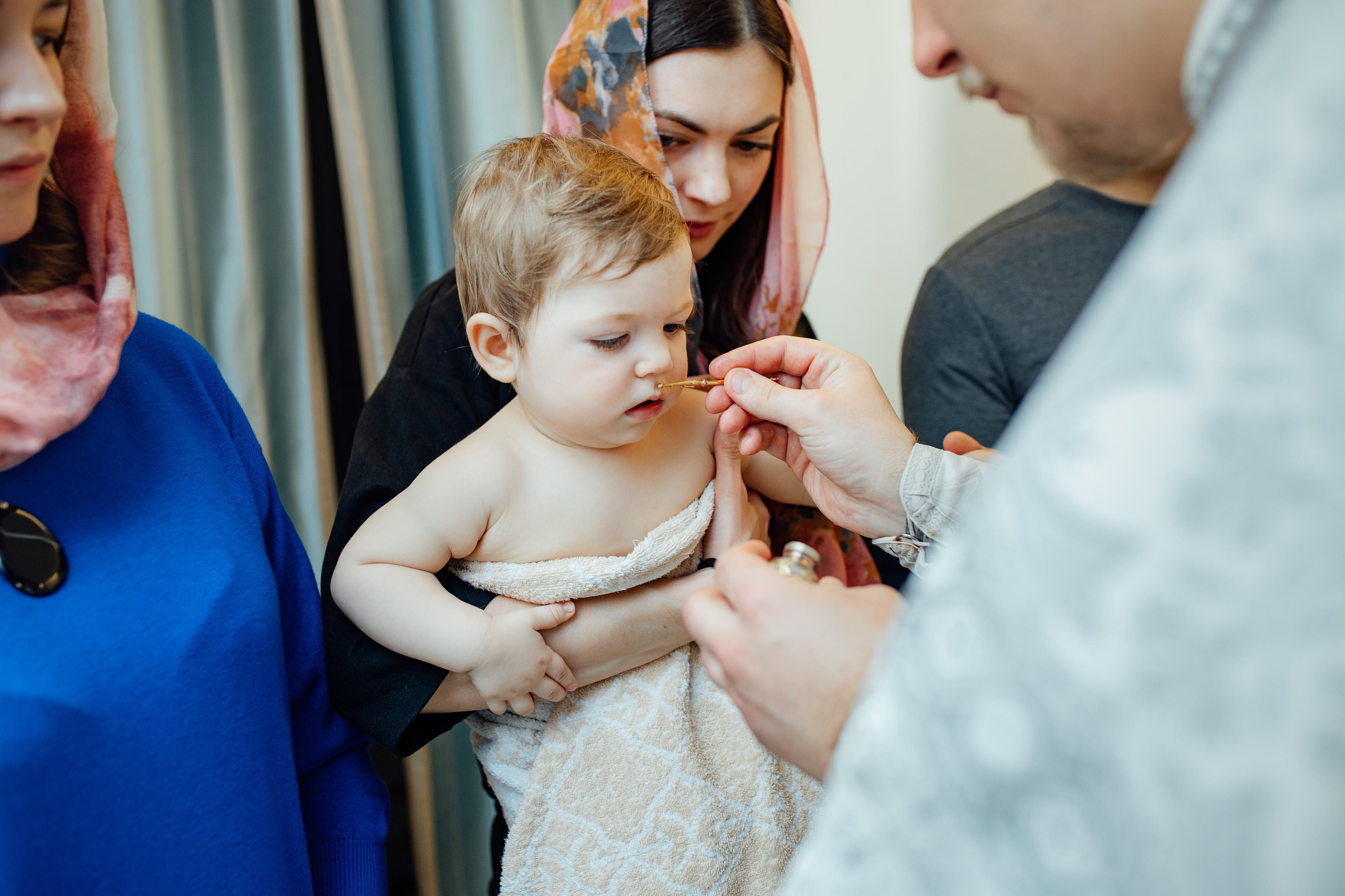 Крещение Артемия, февраль 2023 года, Храм Святой Троицы, Минск