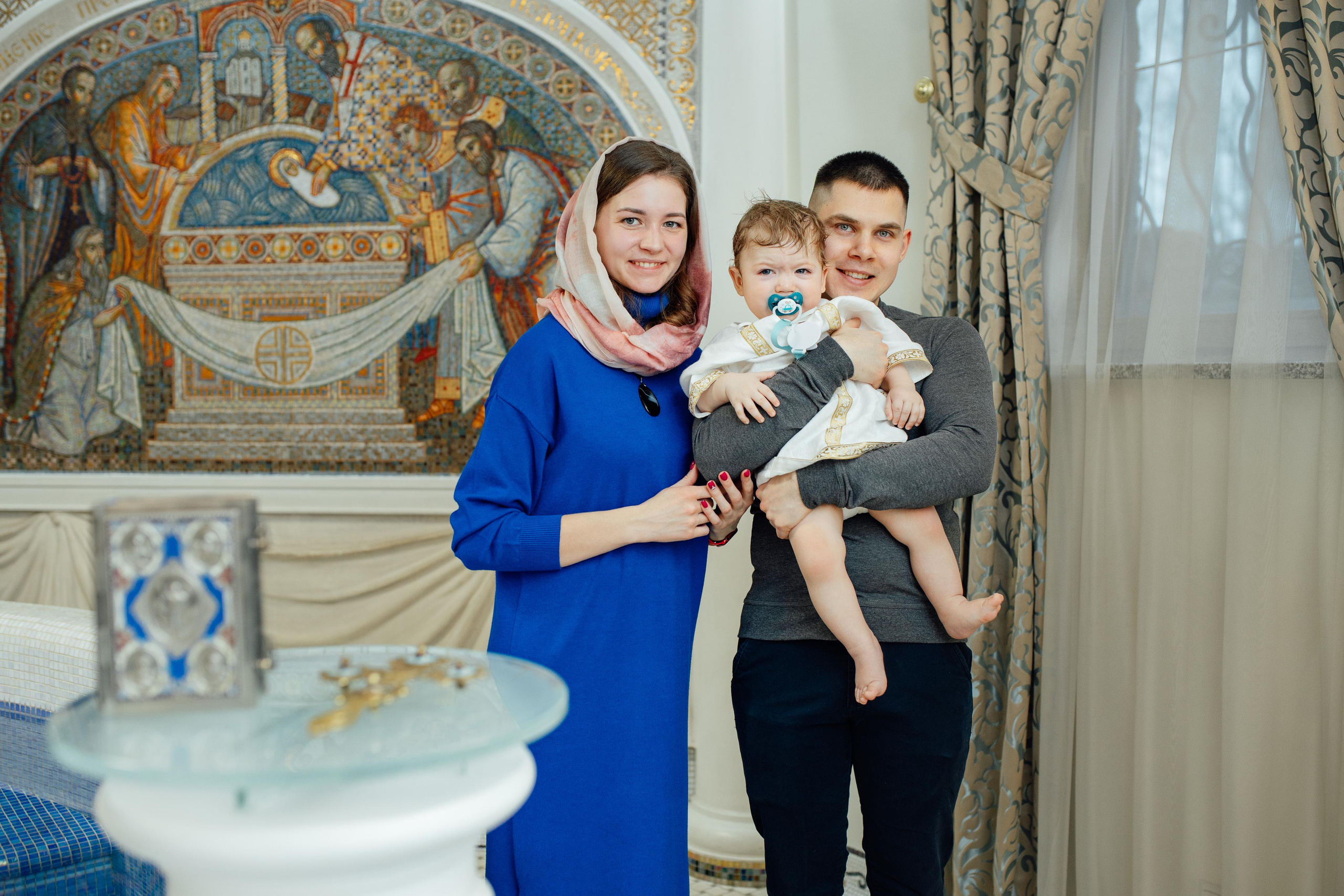 Крещение Артемия, февраль 2023 года, Храм Святой Троицы, Минск