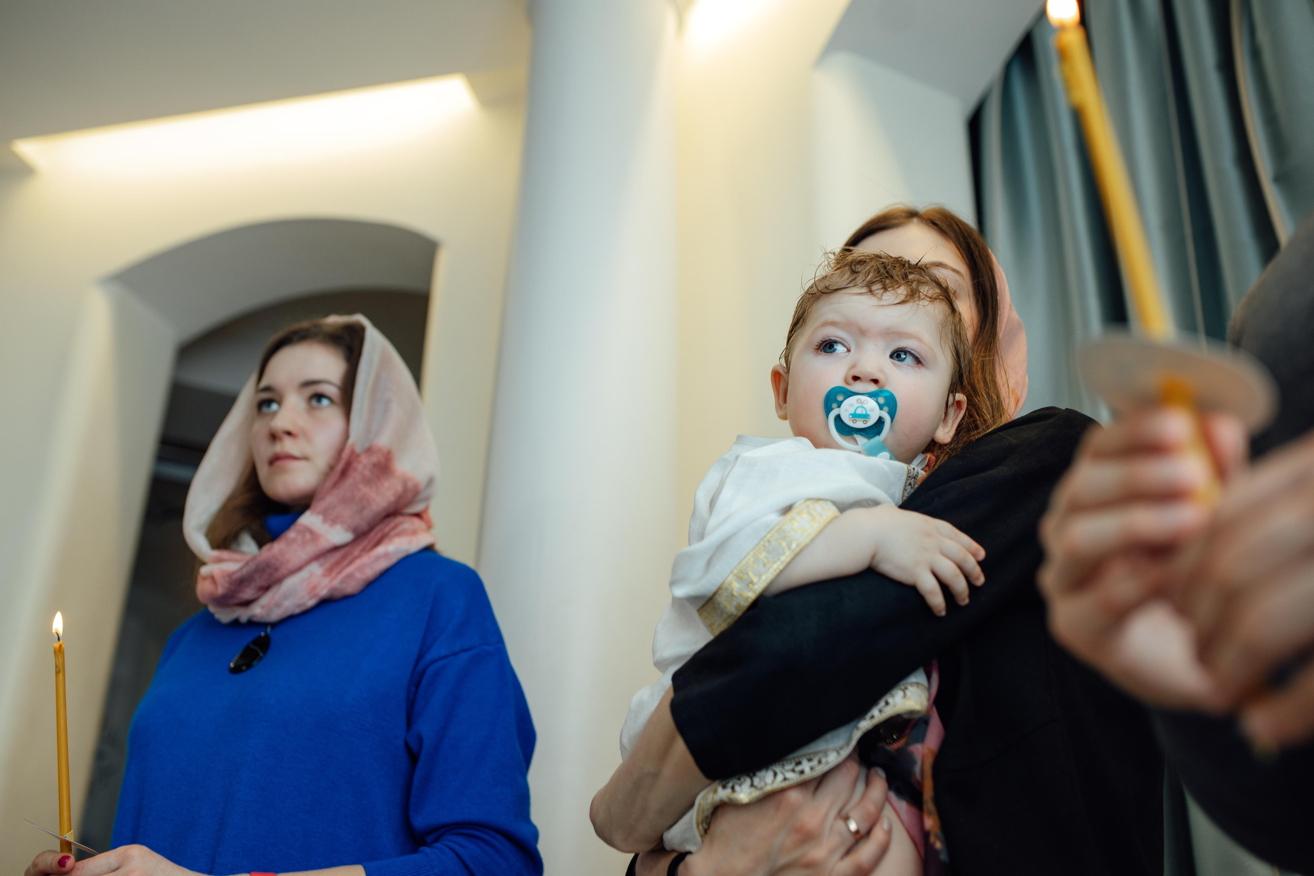 Крещение Артемия, февраль 2023 года, Храм Святой Троицы, Минск