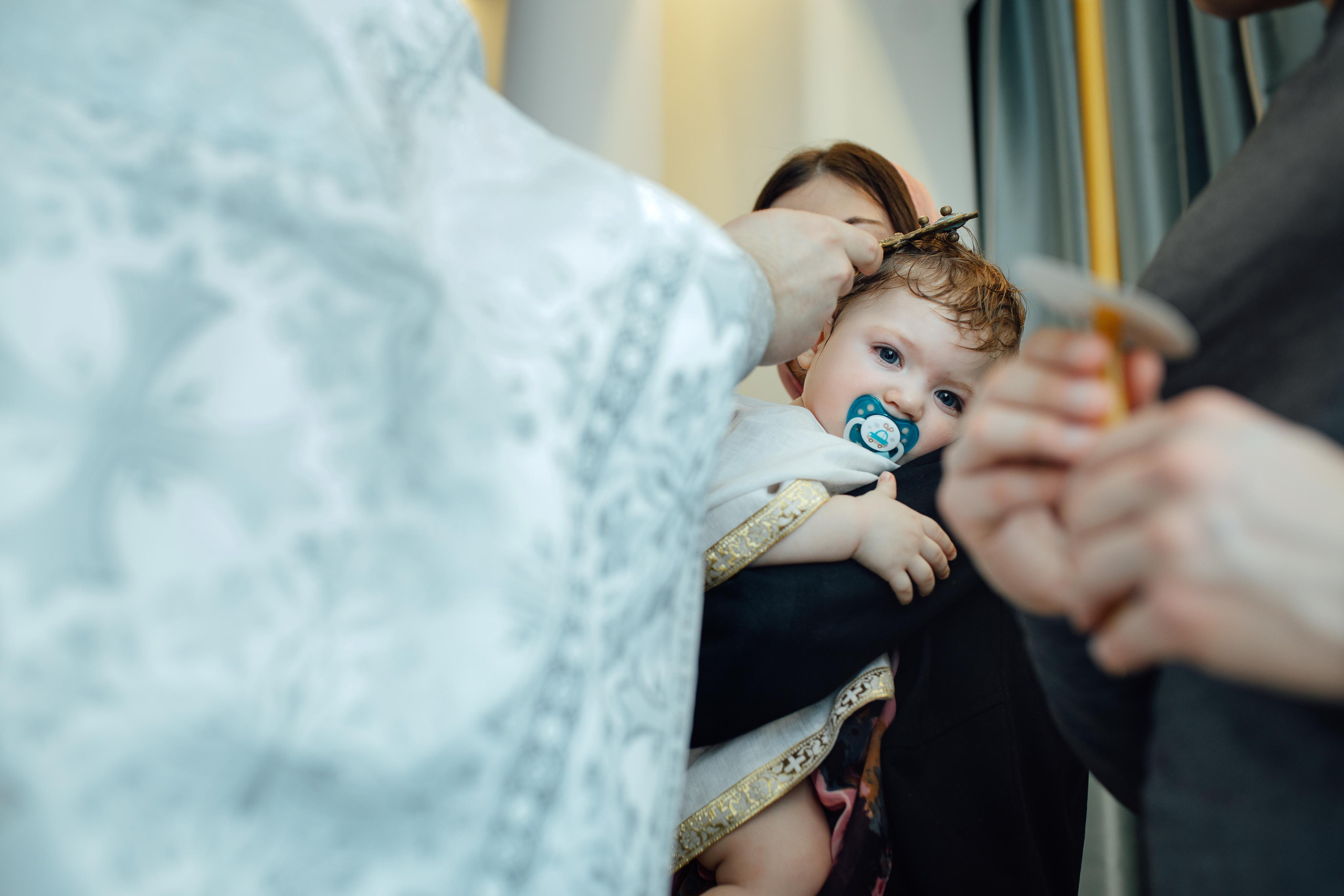 Крещение Артемия, февраль 2023 года, Храм Святой Троицы, Минск