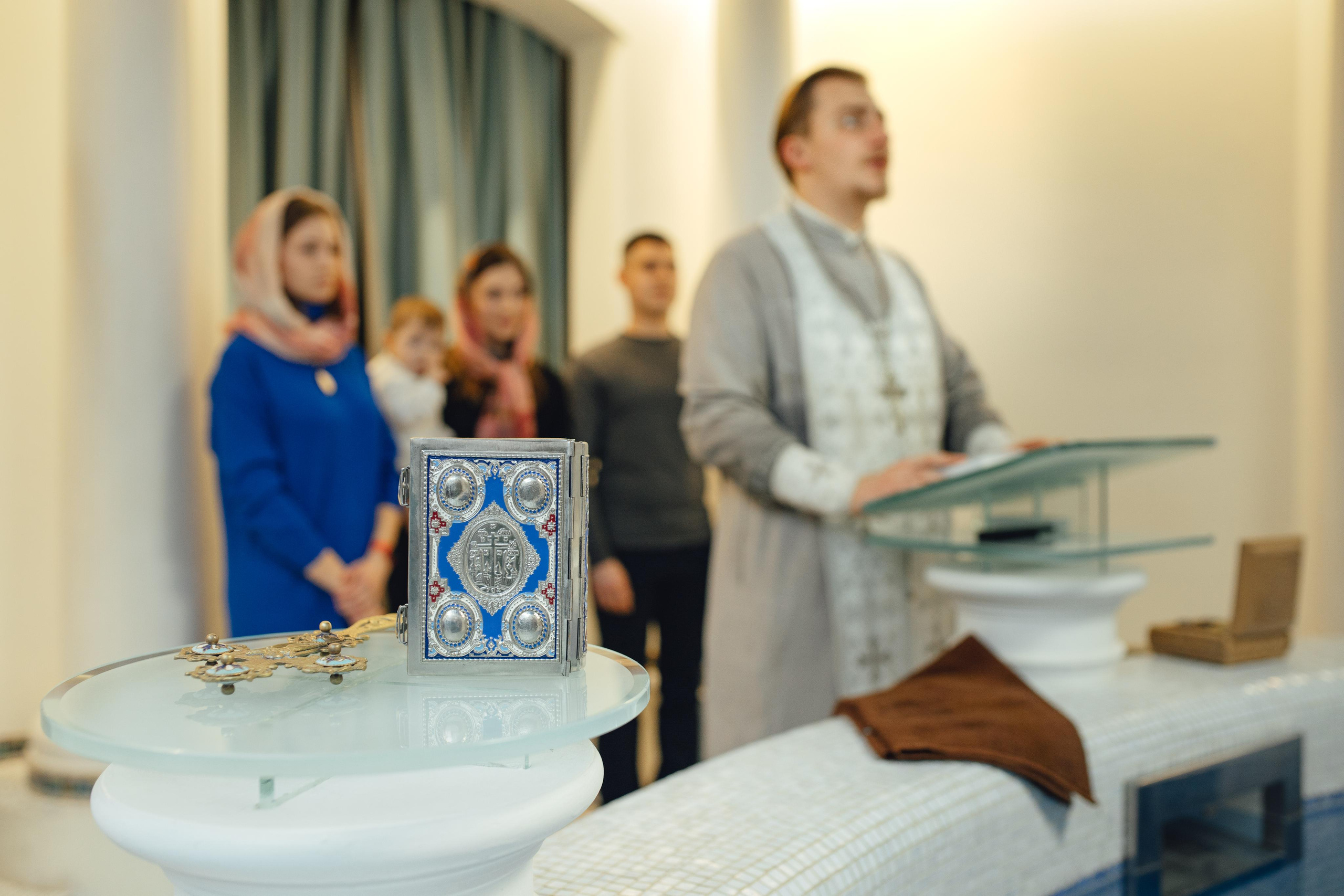 Крещение Артемия, февраль 2023 года, Храм Святой Троицы, Минск