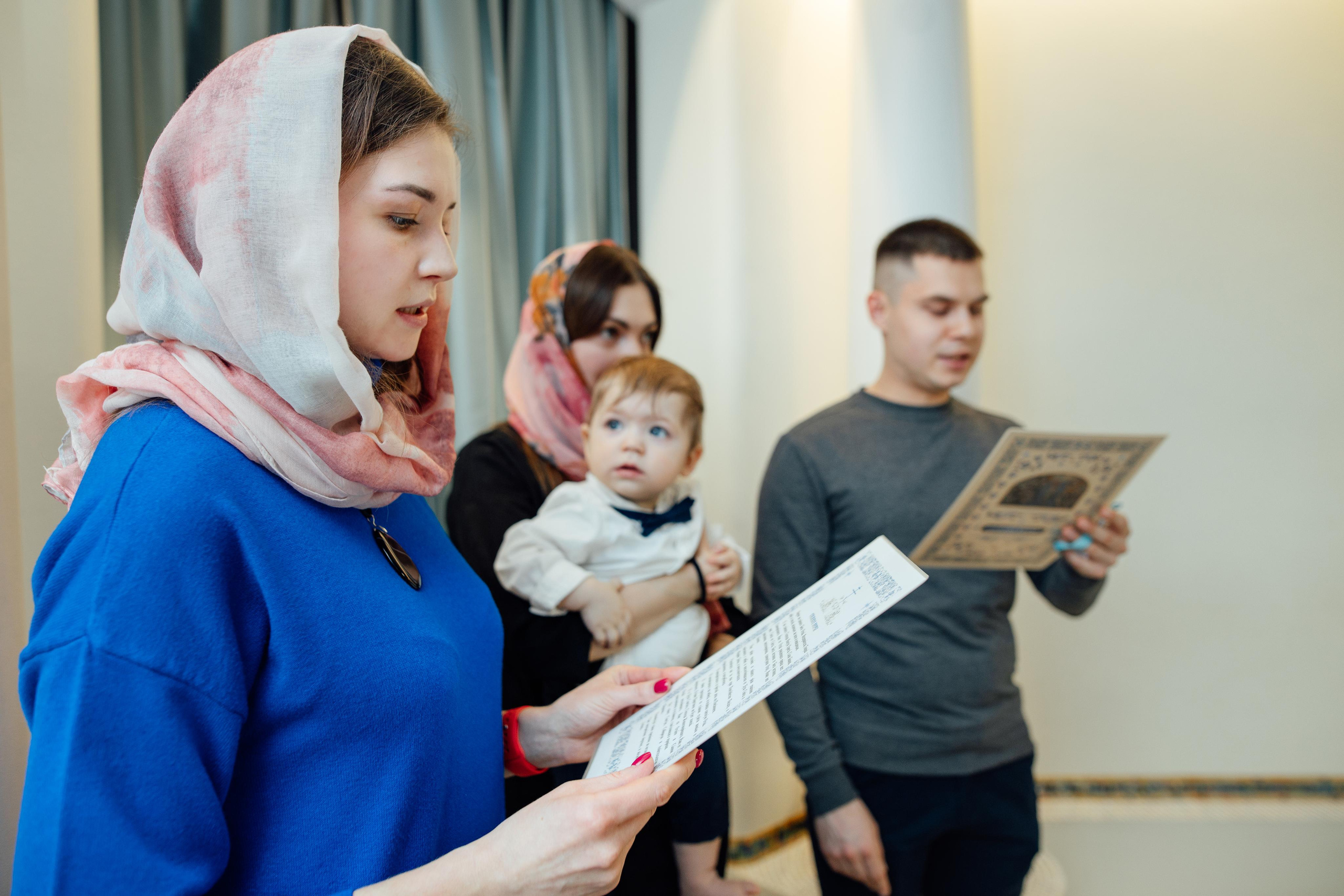 Крещение Артемия, февраль 2023 года, Храм Святой Троицы, Минск