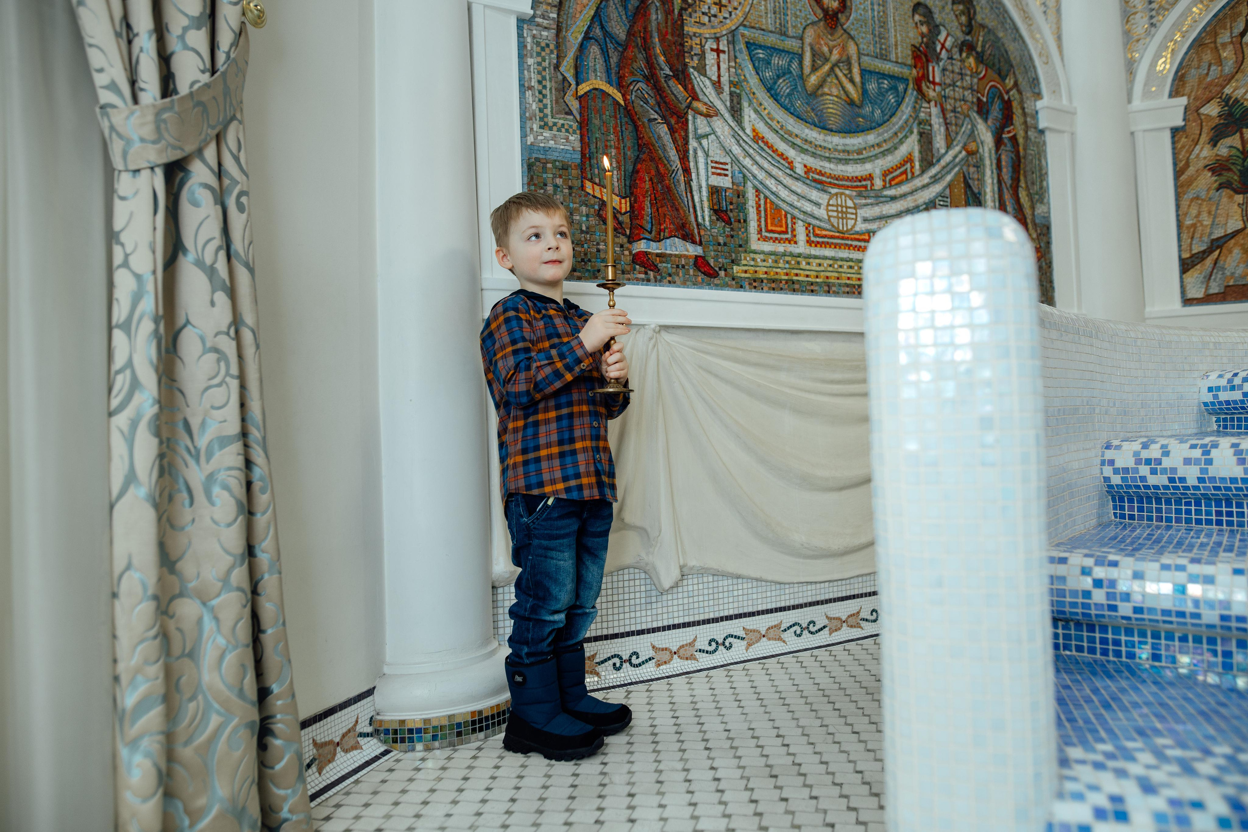 Крещение Артемия, февраль 2023 года, Храм Святой Троицы, Минск