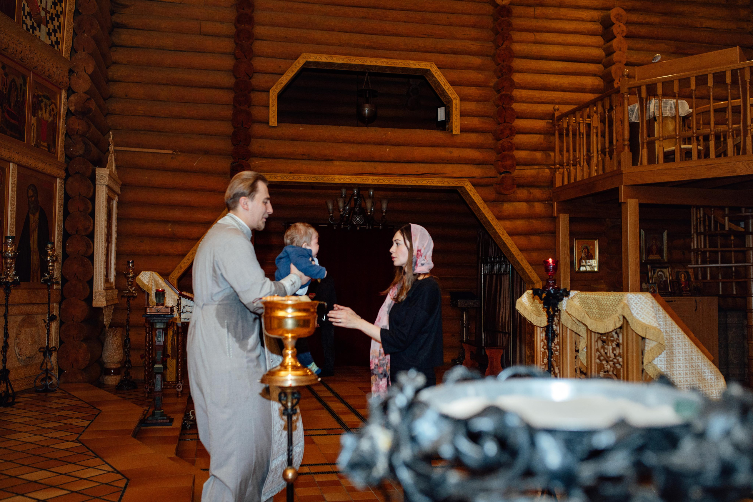 Крещение Артемия, февраль 2023 года, Храм Святой Троицы, Минск