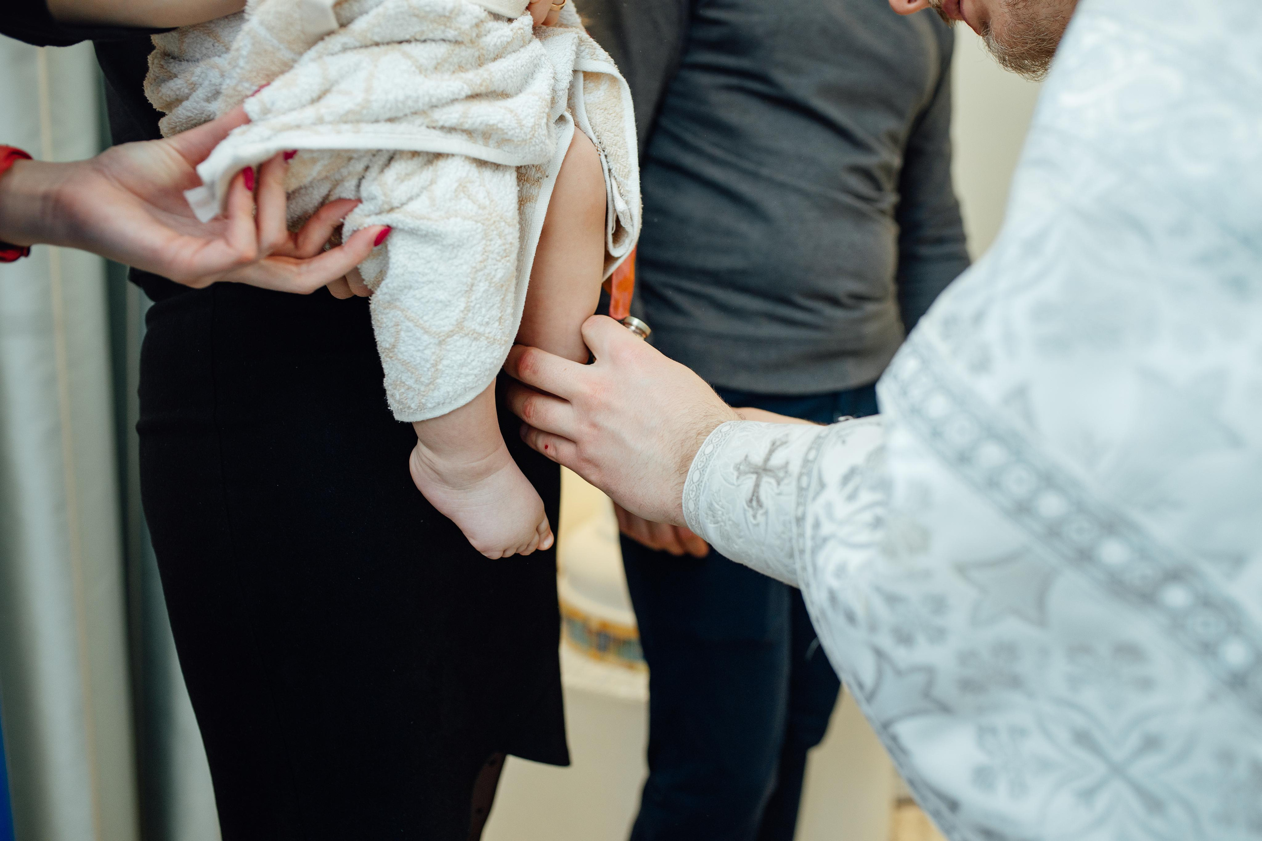 Крещение Артемия, февраль 2023 года, Храм Святой Троицы, Минск