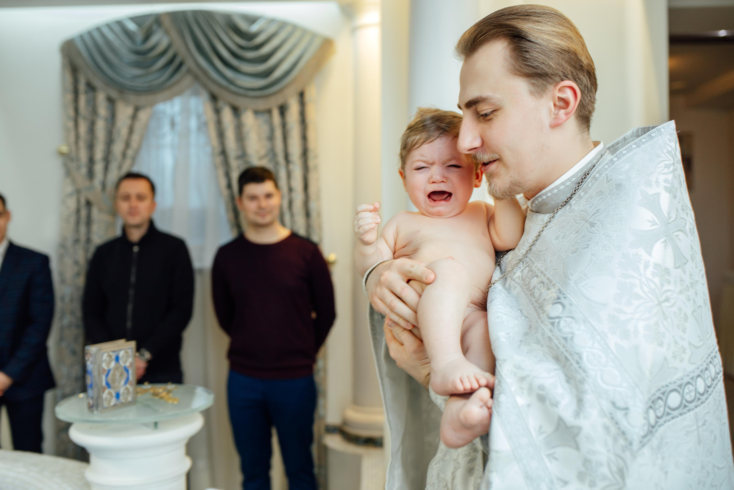 Крещение Артемия, февраль 2023 года, Храм Святой Троицы, Минск