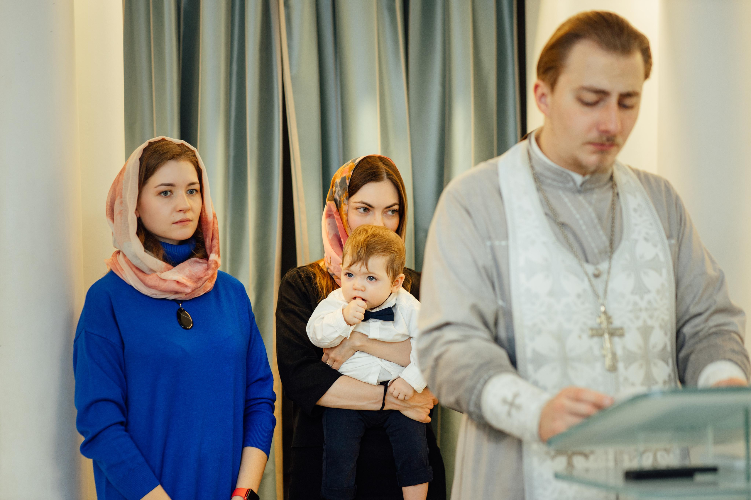 Крещение Артемия, февраль 2023 года, Храм Святой Троицы, Минск