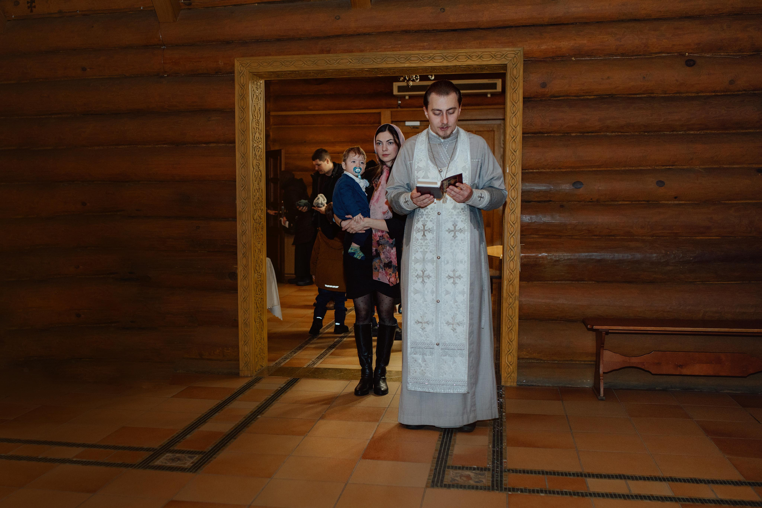 Крещение Артемия, февраль 2023 года, Храм Святой Троицы, Минск