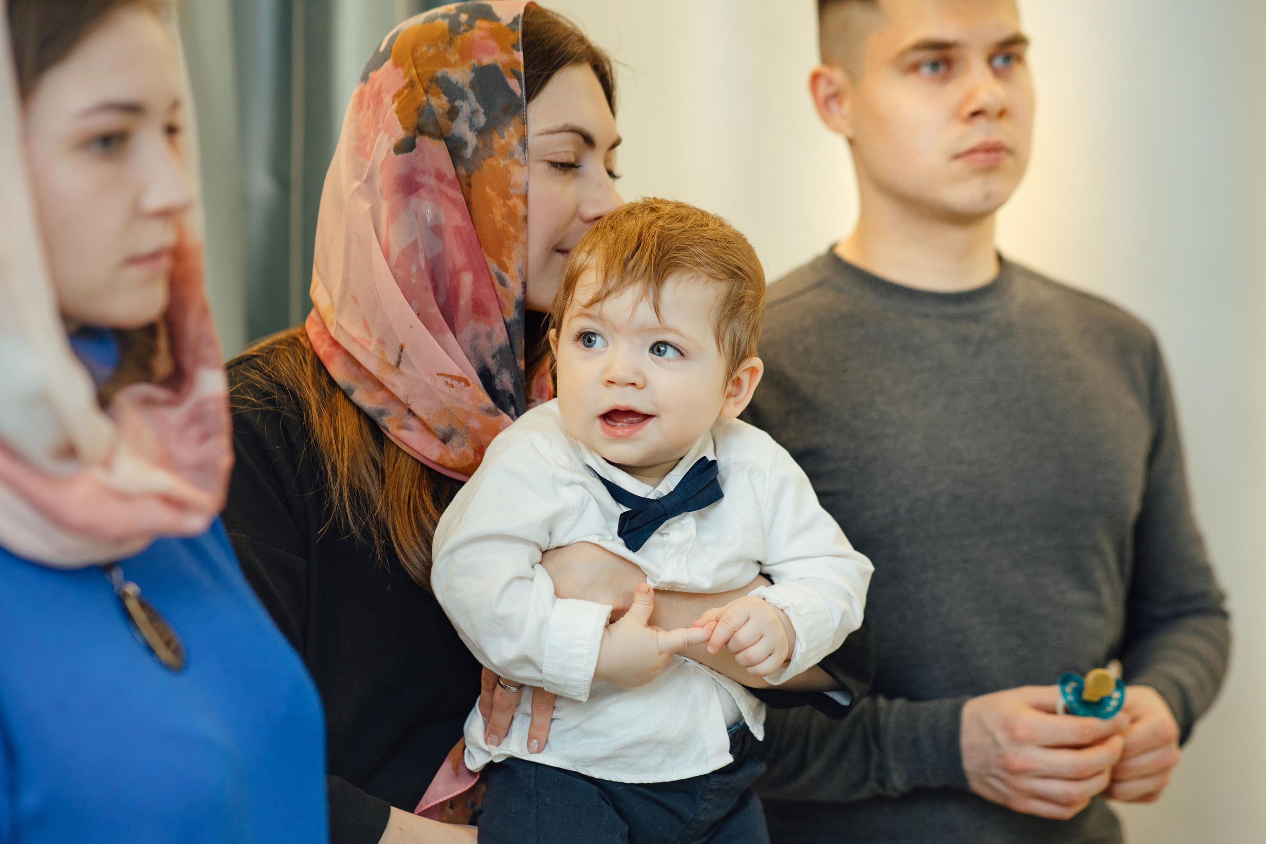 Крещение Артемия, февраль 2023 года, Храм Святой Троицы, Минск