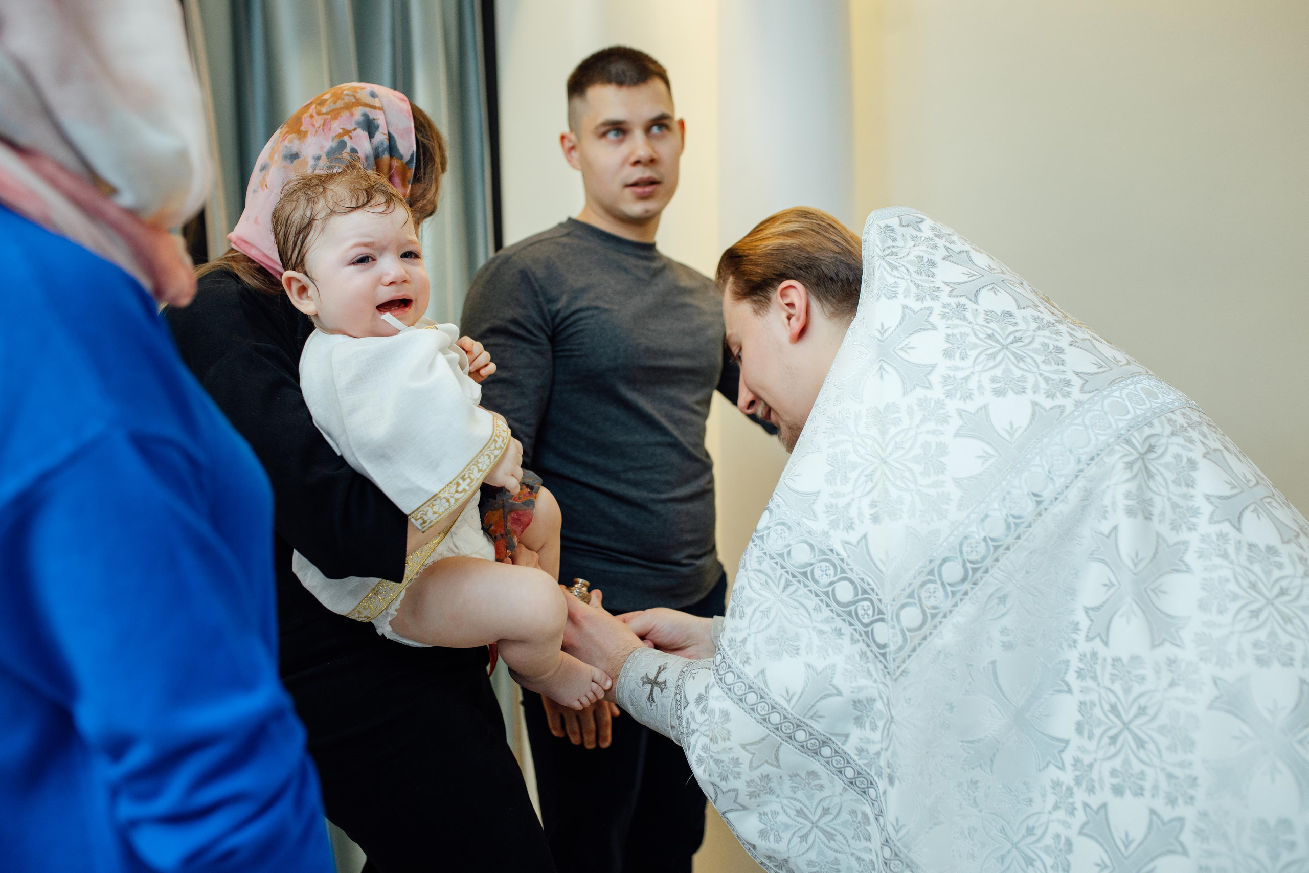 Крещение Артемия, февраль 2023 года, Храм Святой Троицы, Минск