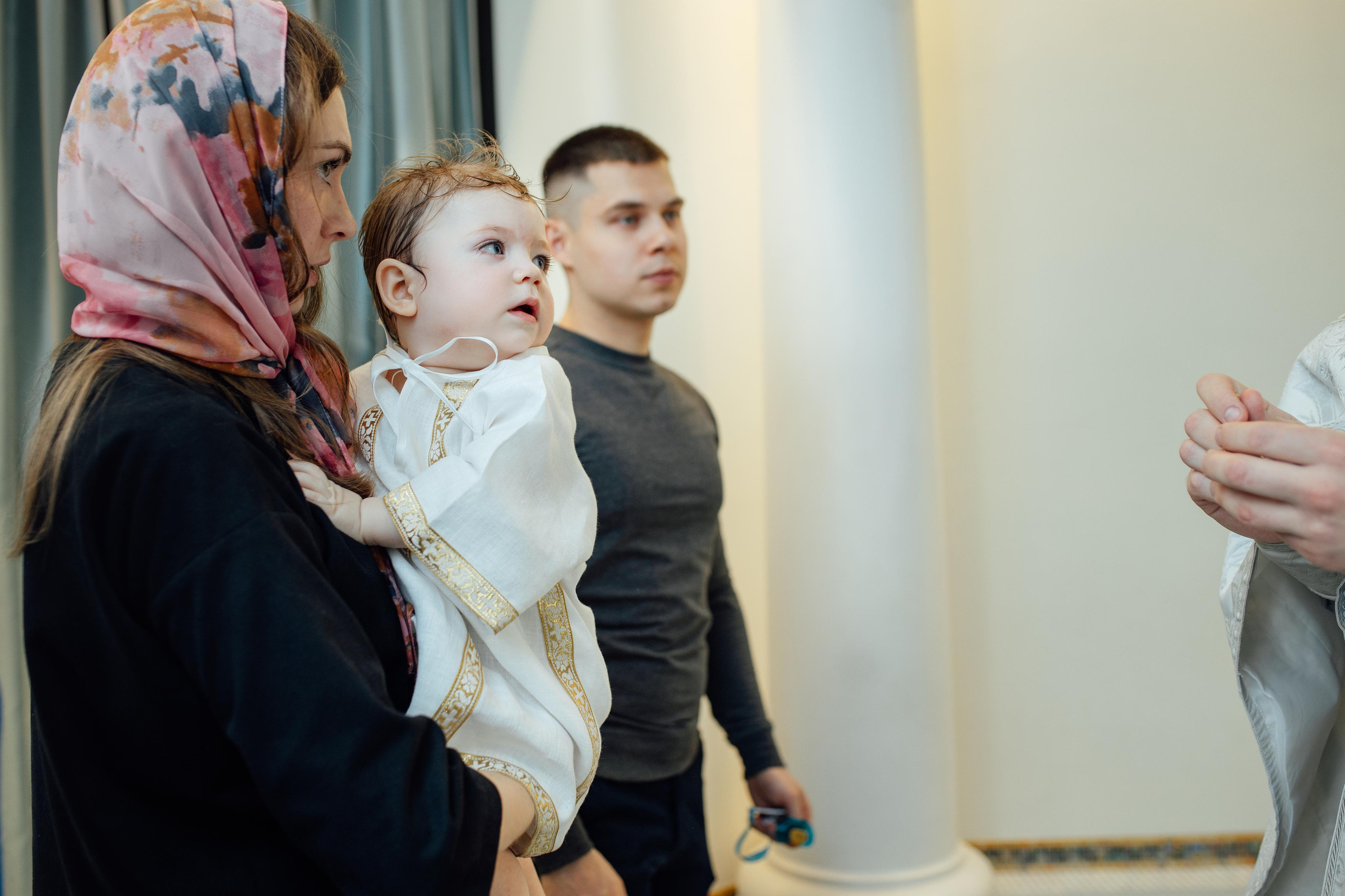 Крещение Артемия, февраль 2023 года, Храм Святой Троицы, Минск