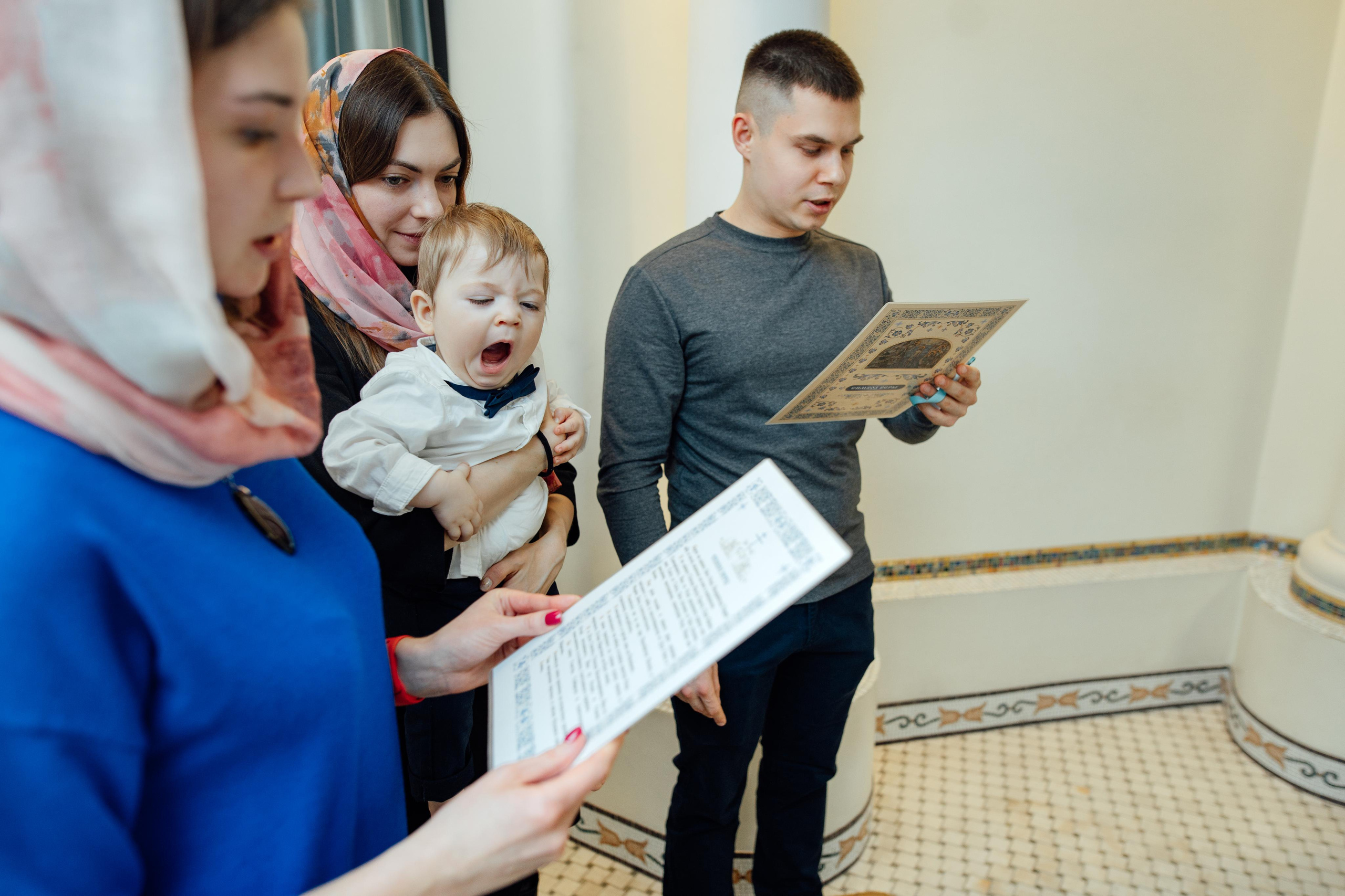 Крещение Артемия, февраль 2023 года, Храм Святой Троицы, Минск