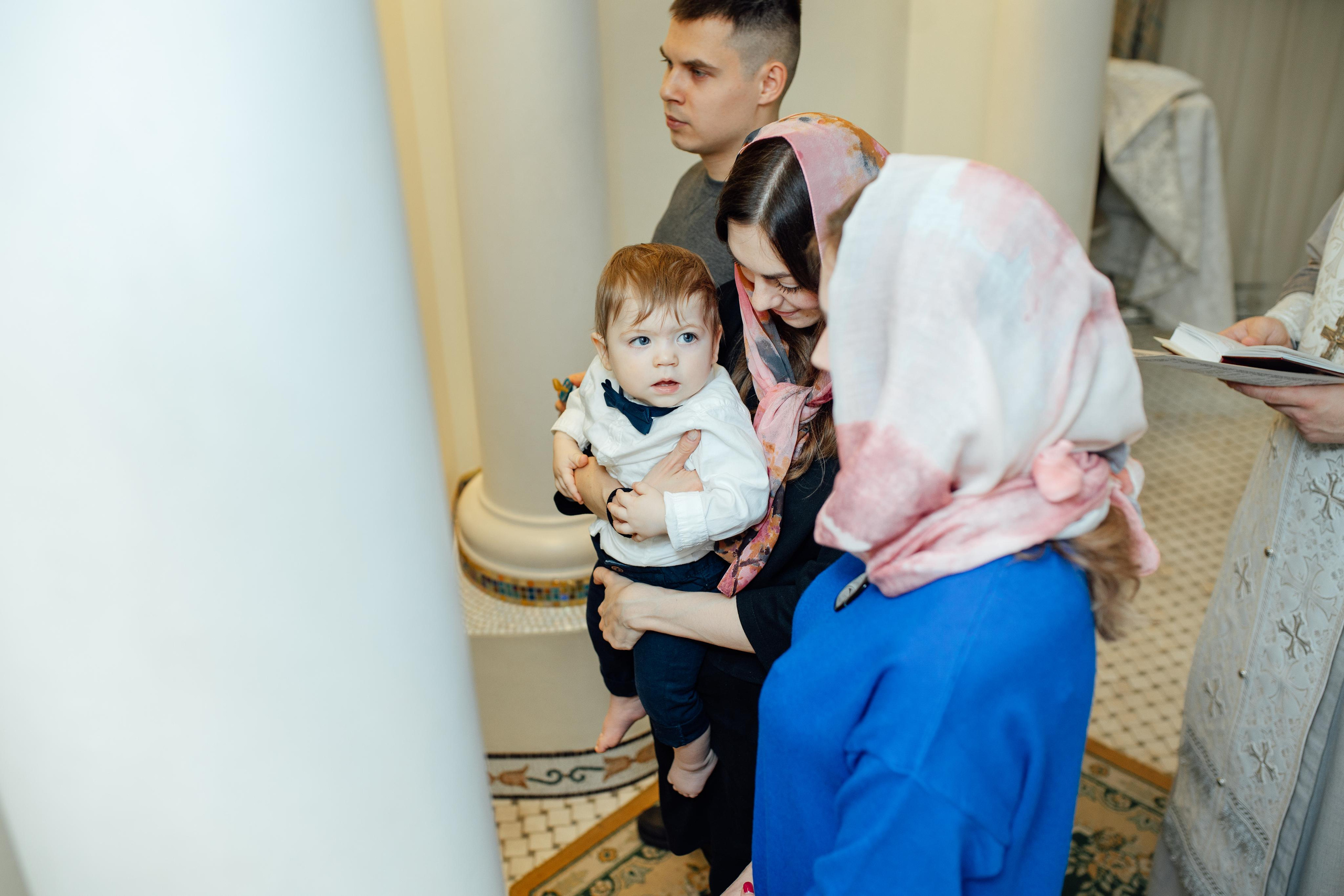 Крещение Артемия, февраль 2023 года, Храм Святой Троицы, Минск