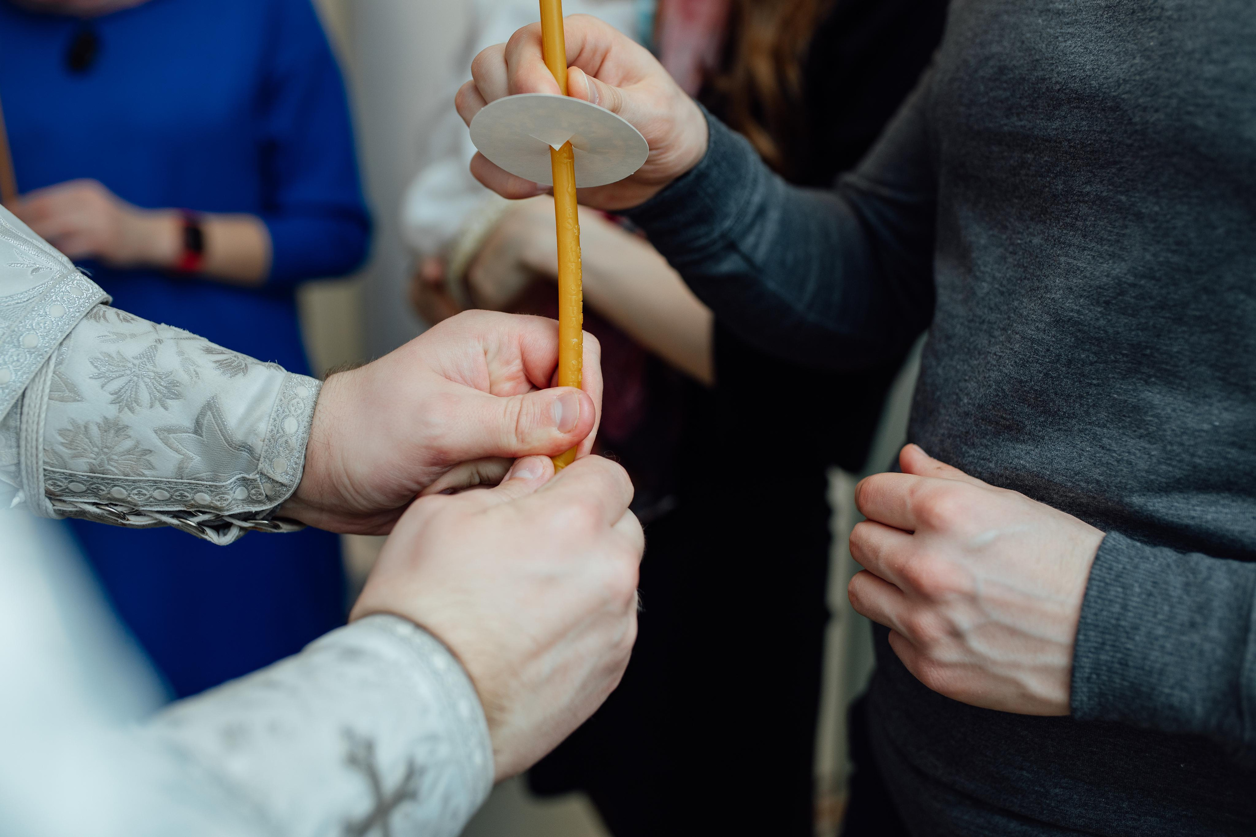 Крещение Артемия, февраль 2023 года, Храм Святой Троицы, Минск