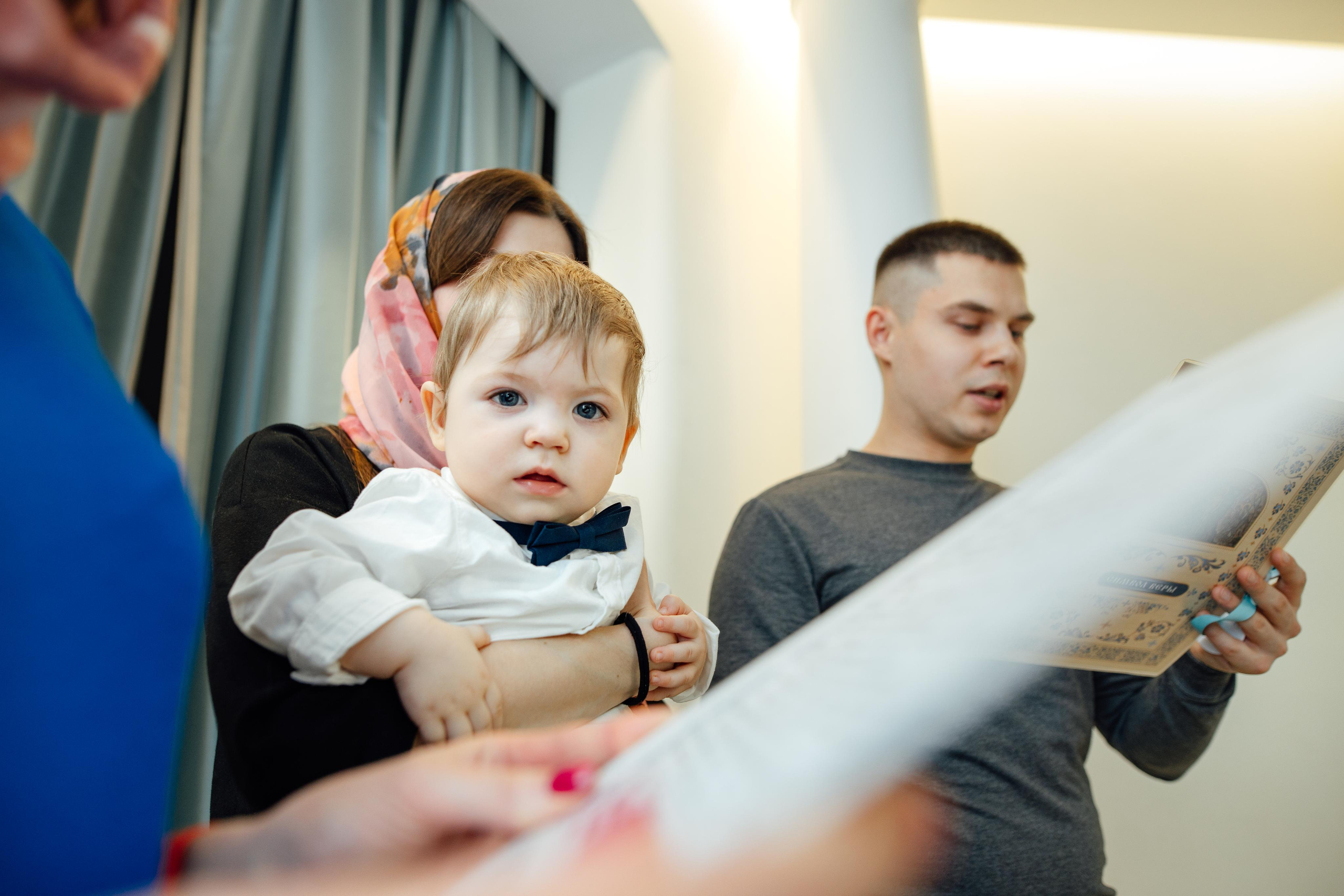 Крещение Артемия, февраль 2023 года, Храм Святой Троицы, Минск