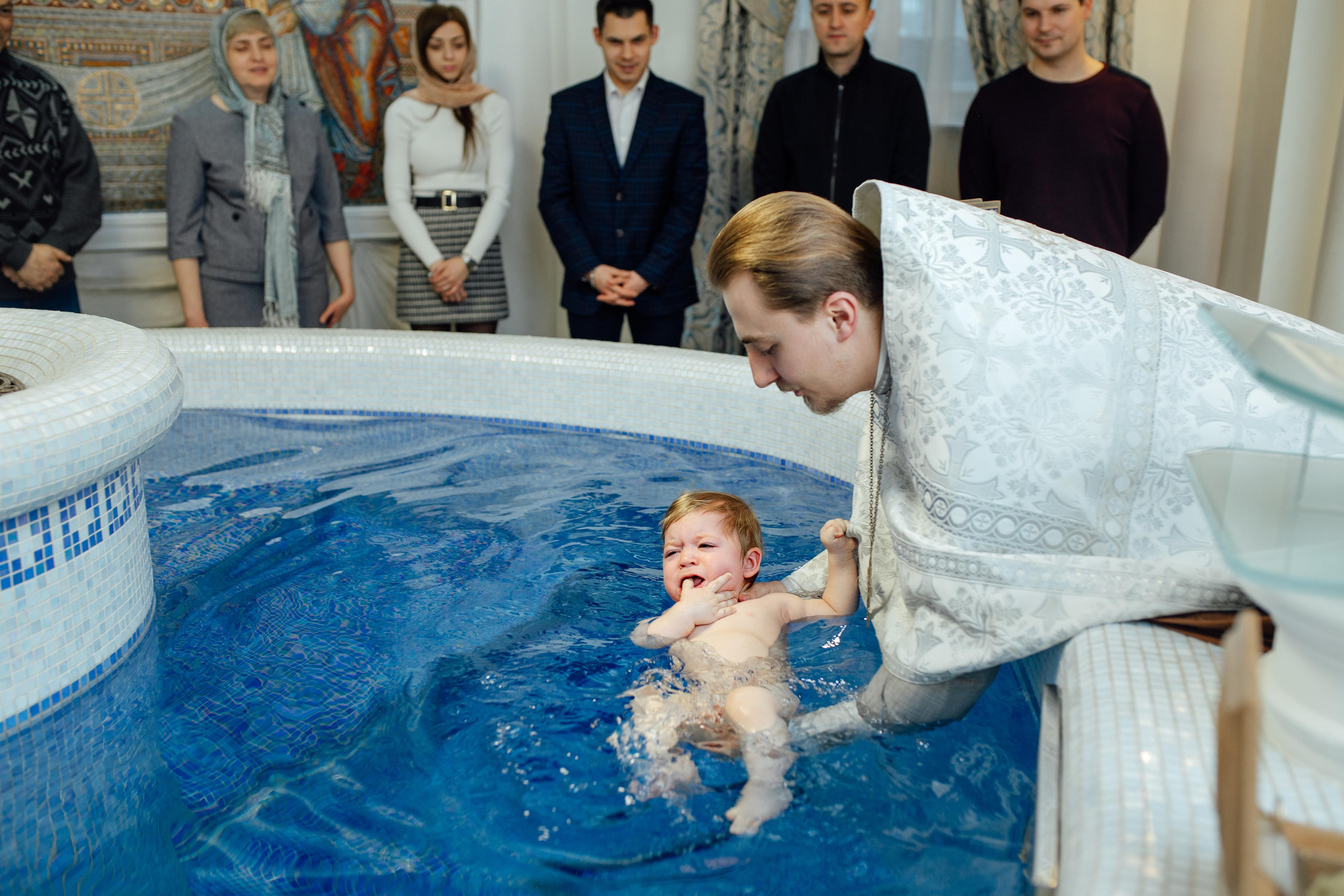 Крещение Артемия, февраль 2023 года, Храм Святой Троицы, Минск