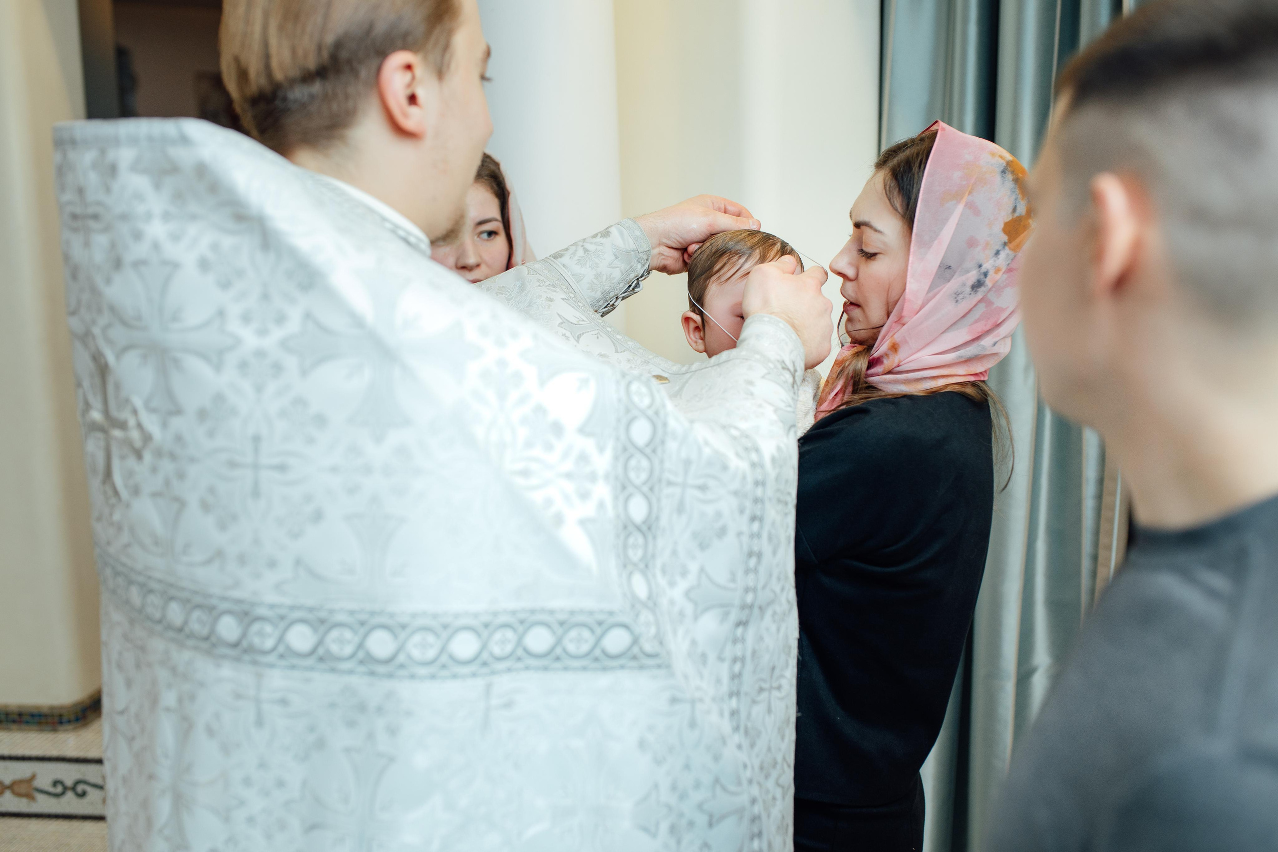 Крещение Артемия, февраль 2023 года, Храм Святой Троицы, Минск