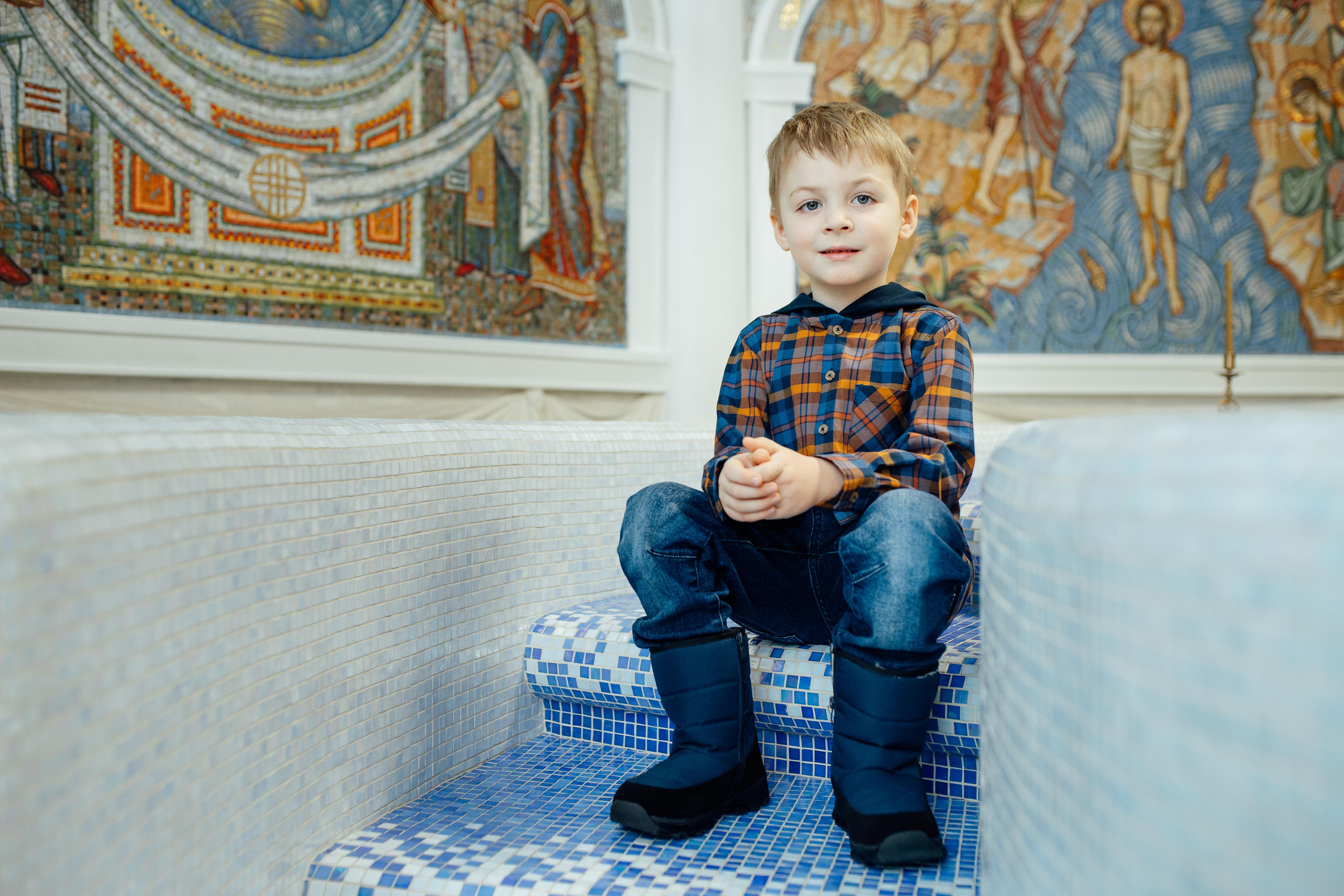 Крещение Артемия, февраль 2023 года, Храм Святой Троицы, Минск