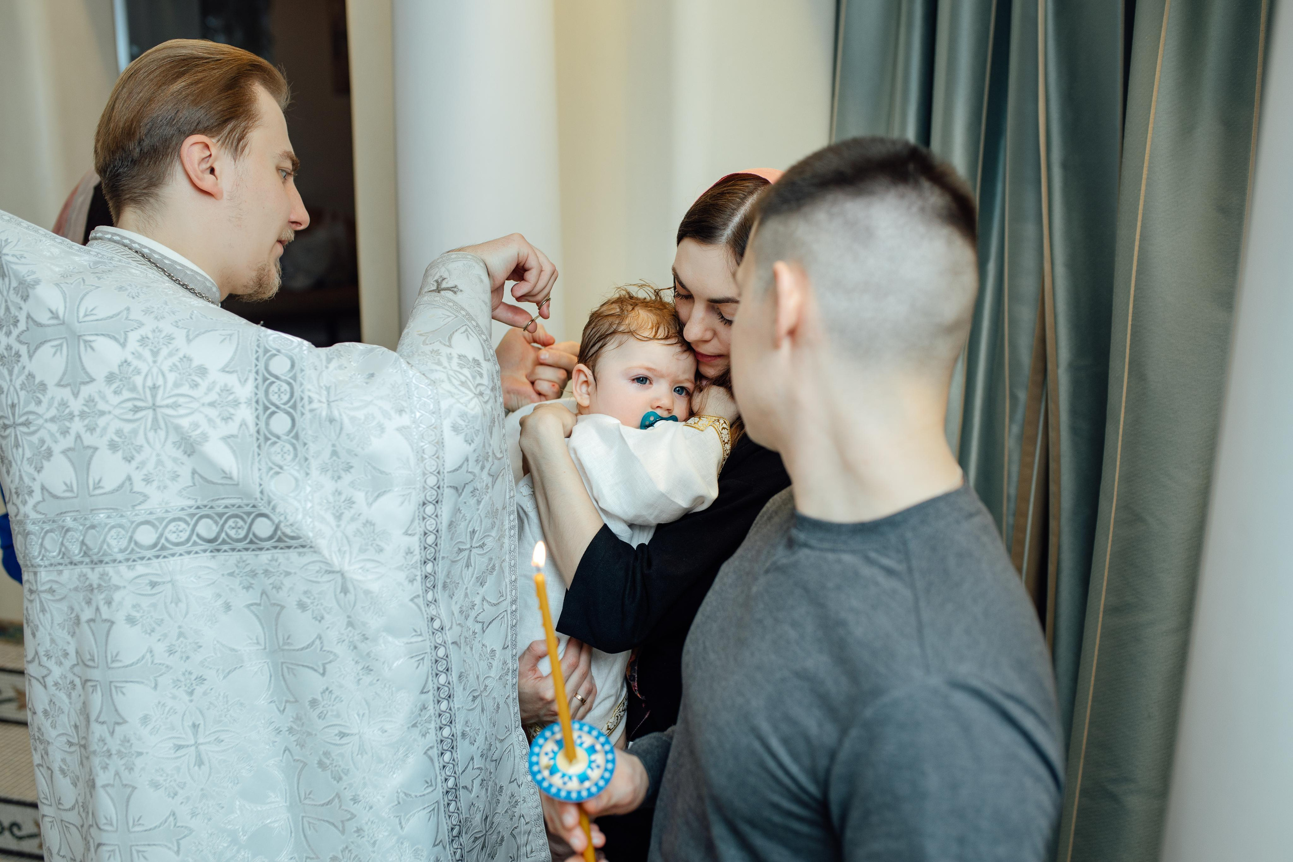 Крещение Артемия, февраль 2023 года, Храм Святой Троицы, Минск
