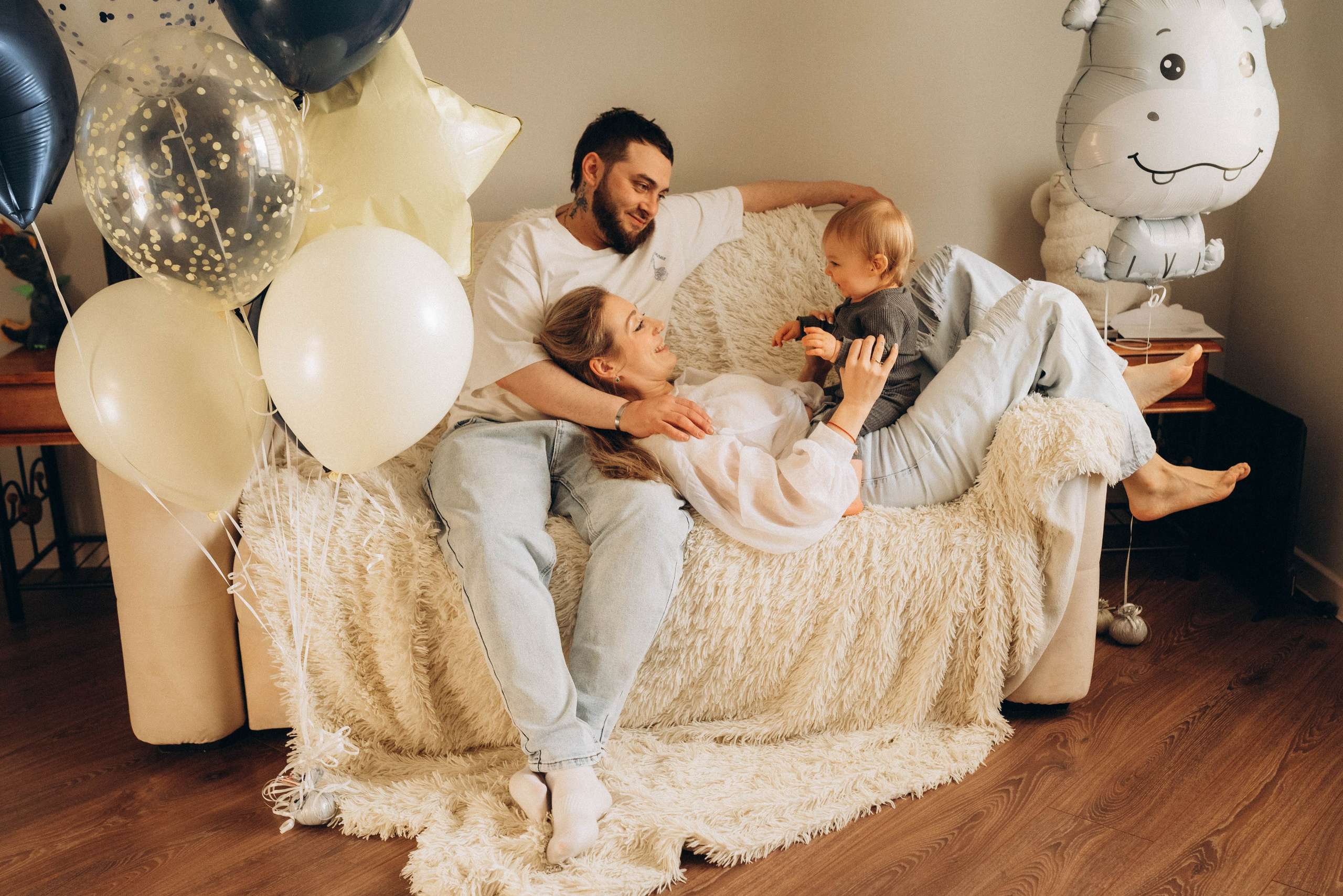 Домашняя фотосессия ко дню рождения малыша. Семейный фотограф в Железнодорожном Масаева Елена