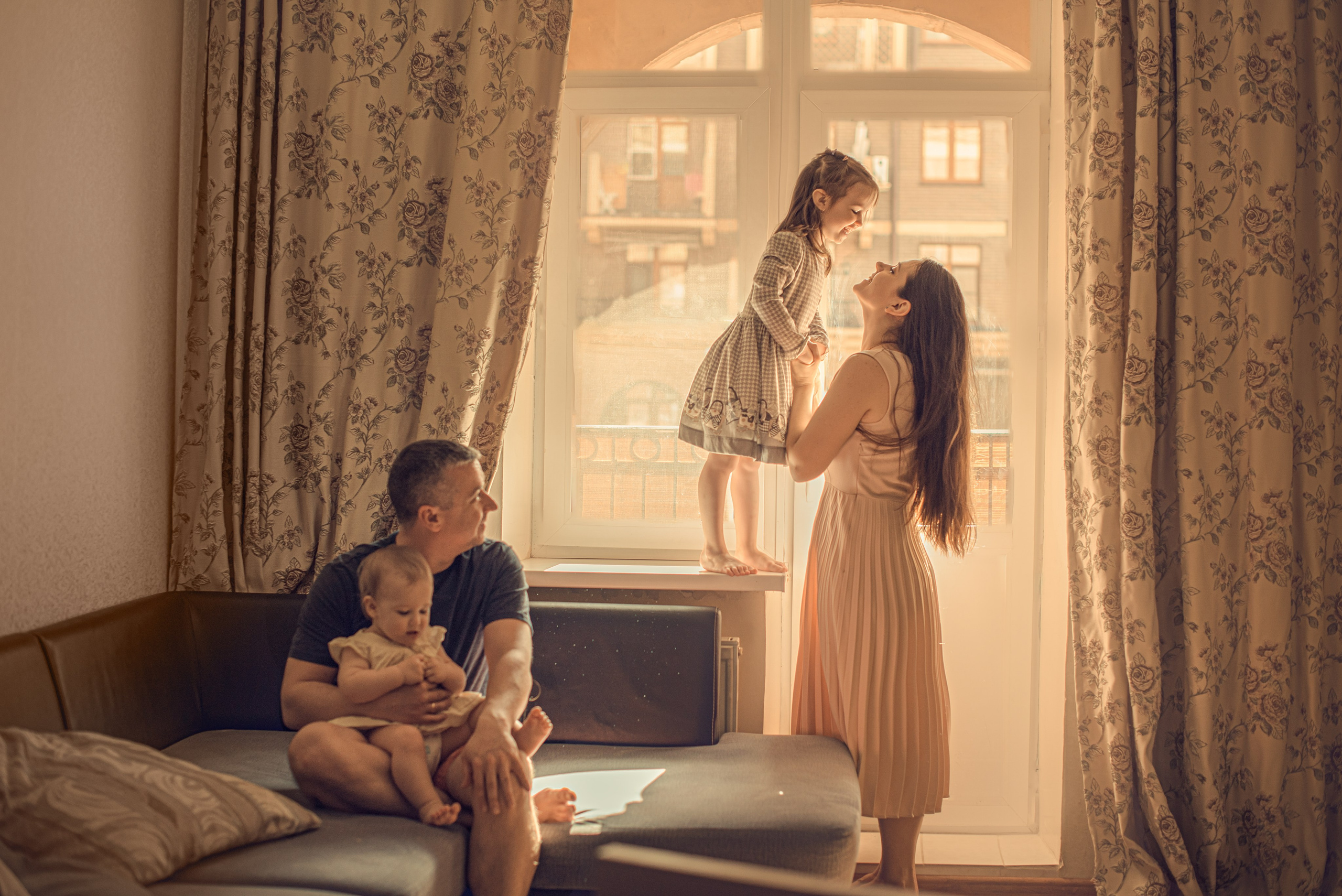Семейная фотосессия дома. Душевная фотография от сердца к сердцу Марина Жиделева фотограф Москва