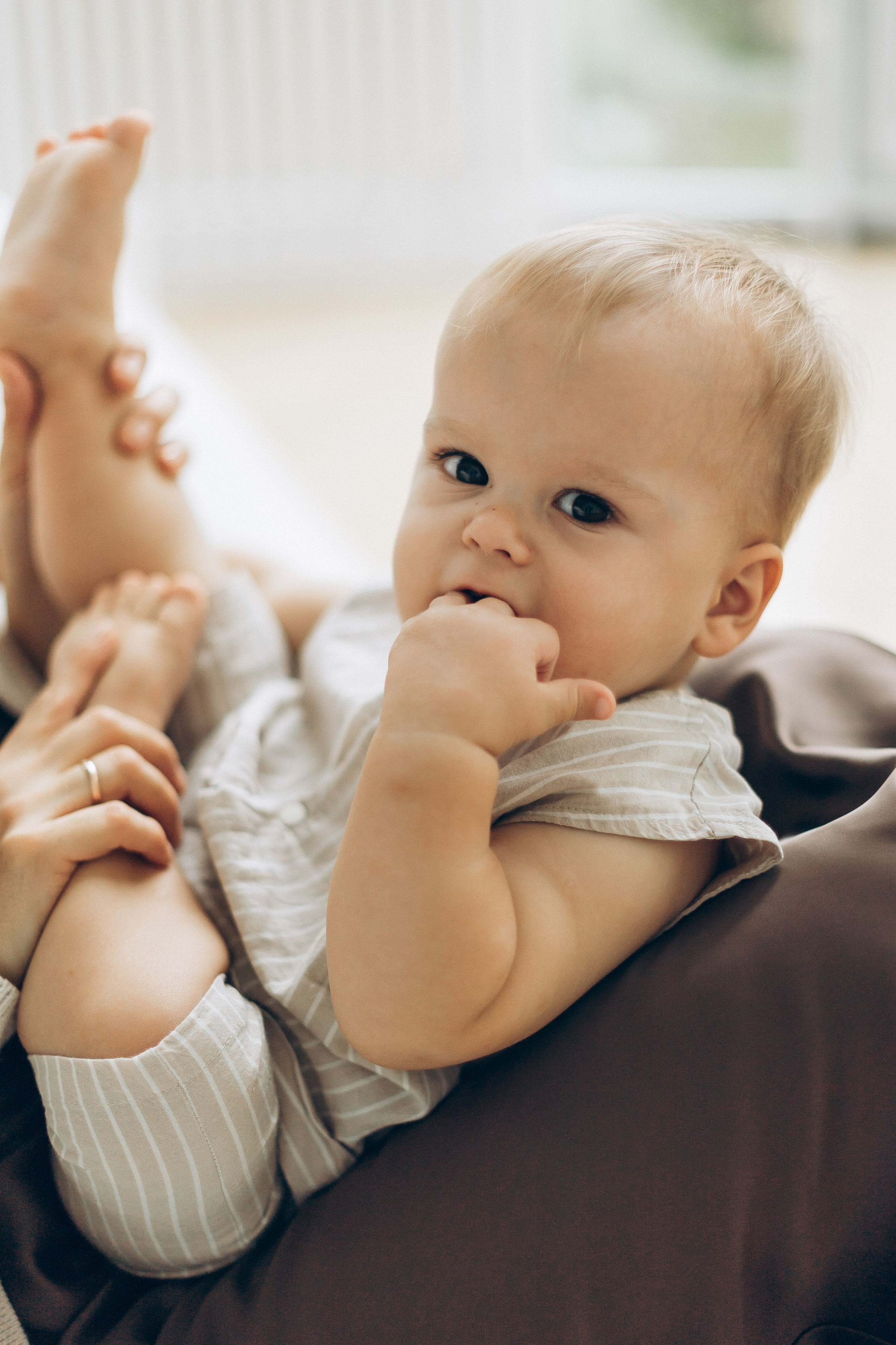 Фотосессия с малышом в студии. Семейный фотограф в Москве и Королеве Евгения Баукова