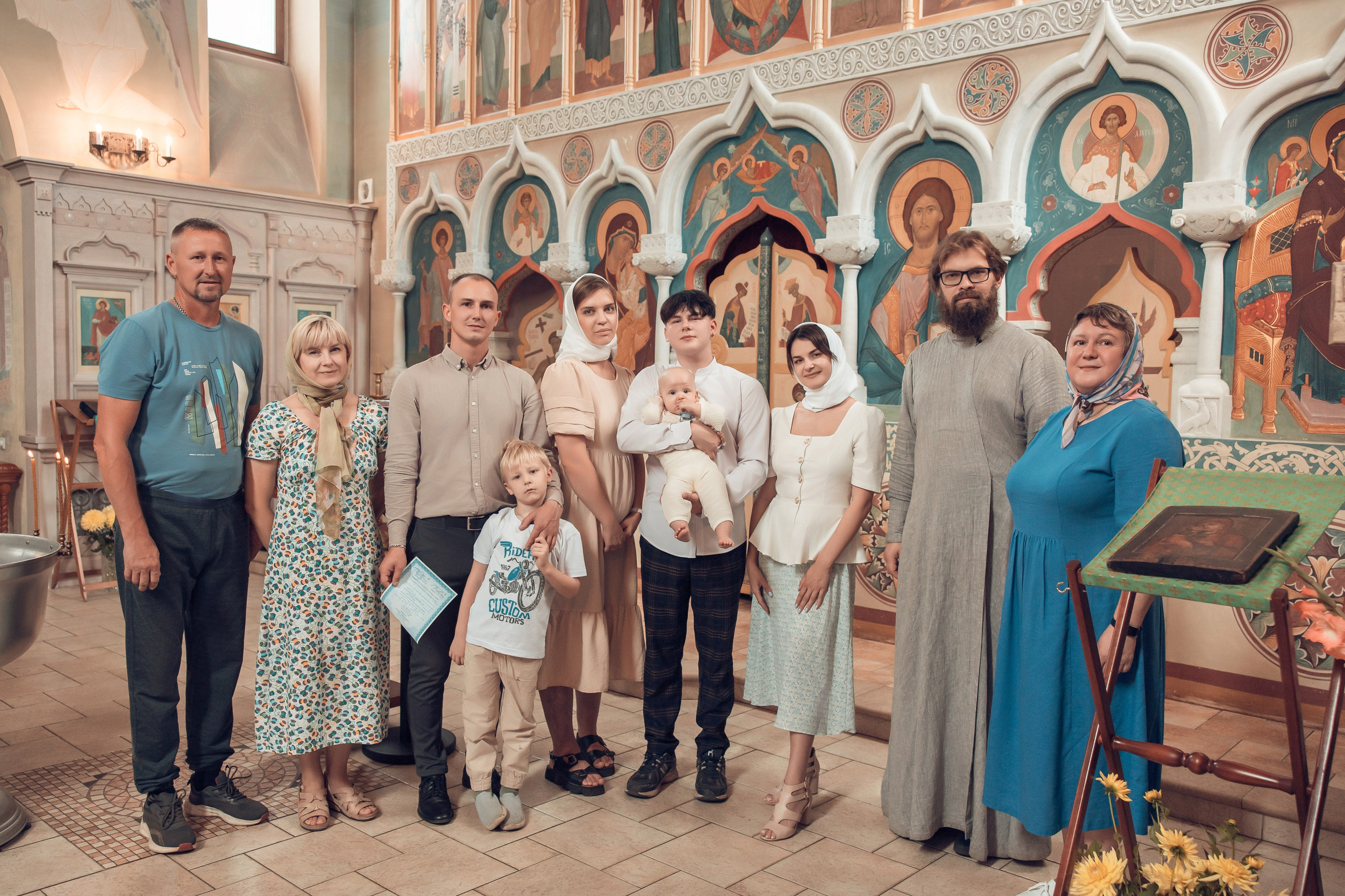 Таинство Крещения Василия. Храм в честь иконы «Всецарица». Семейный фотограф в Рязани и Рязанской области