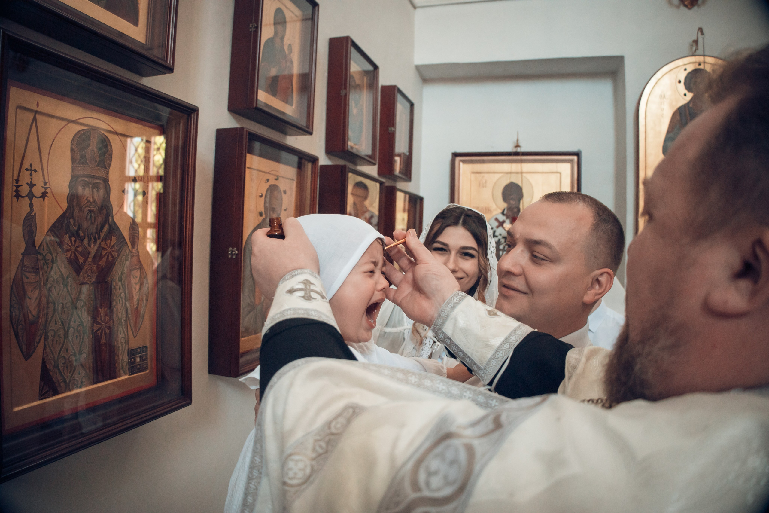 Таинство Крещения Киры. Благовещенская церковь. Семейный фотограф в Рязани и Рязанской области