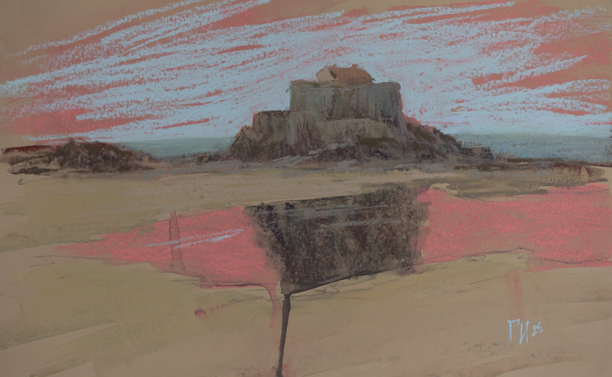 Франция, Сен-Мало. Пастель, 47x29см