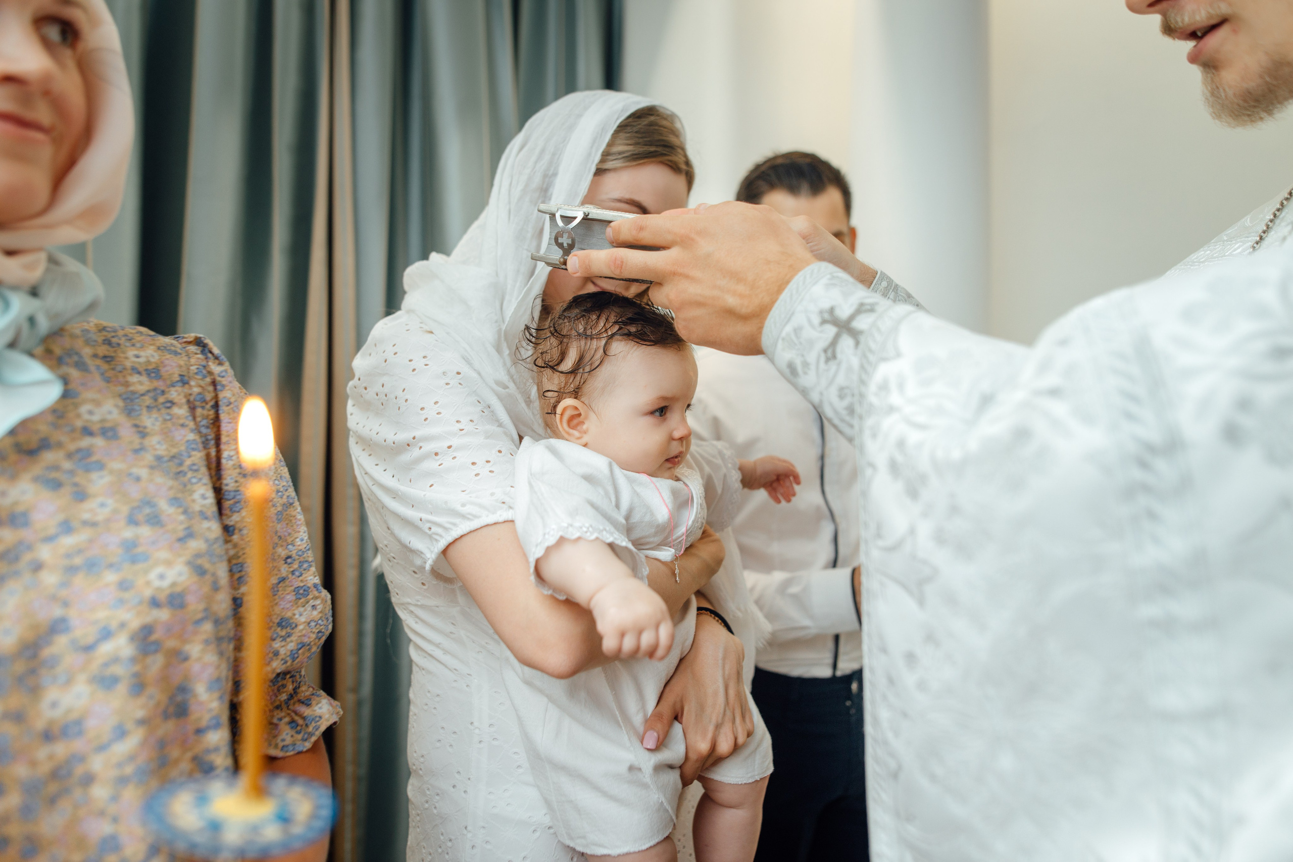 Крещение Аделины, храм Святой Троицы, июль 2024