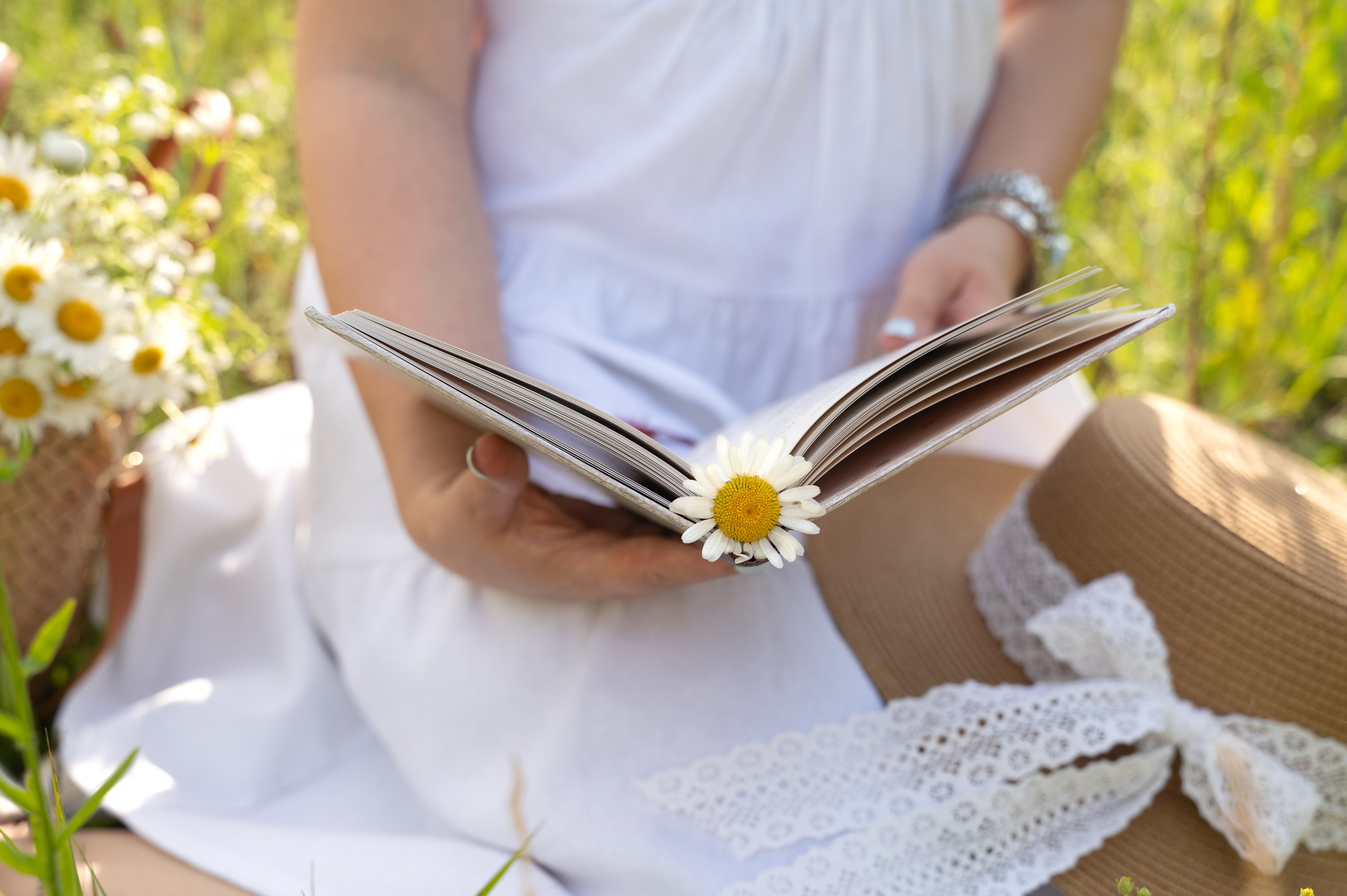 Наталья и ромашки. Фотограф Москва и Московская область Мария Кузьмина