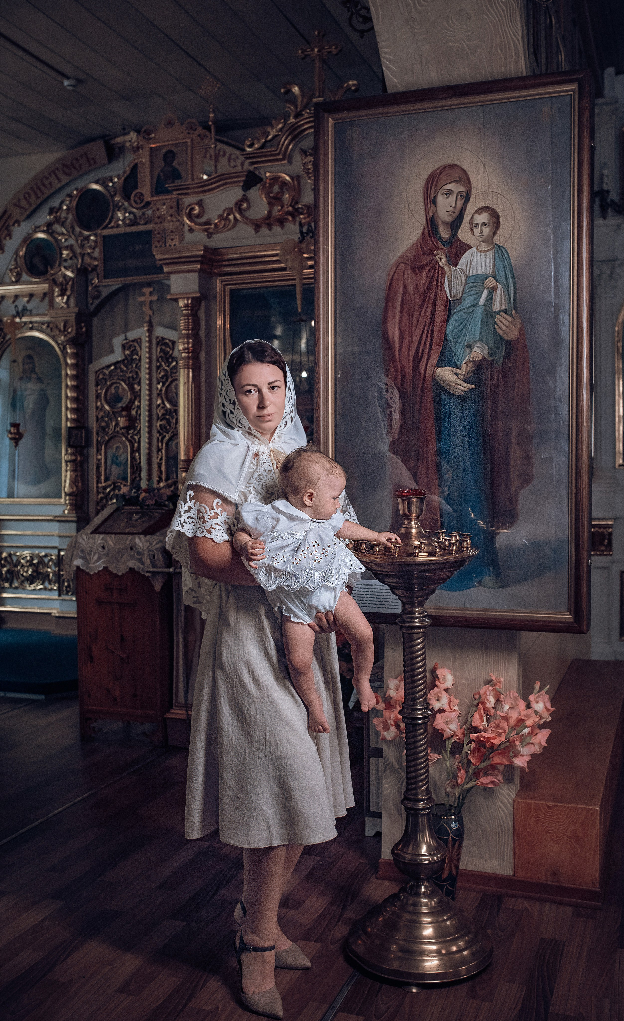 Съемка таинства крещения в храме Николая Чудотворца Красноярск. Фотографы крещения/венчания  Красноярск Татьяна и Вячеслав Переваловы