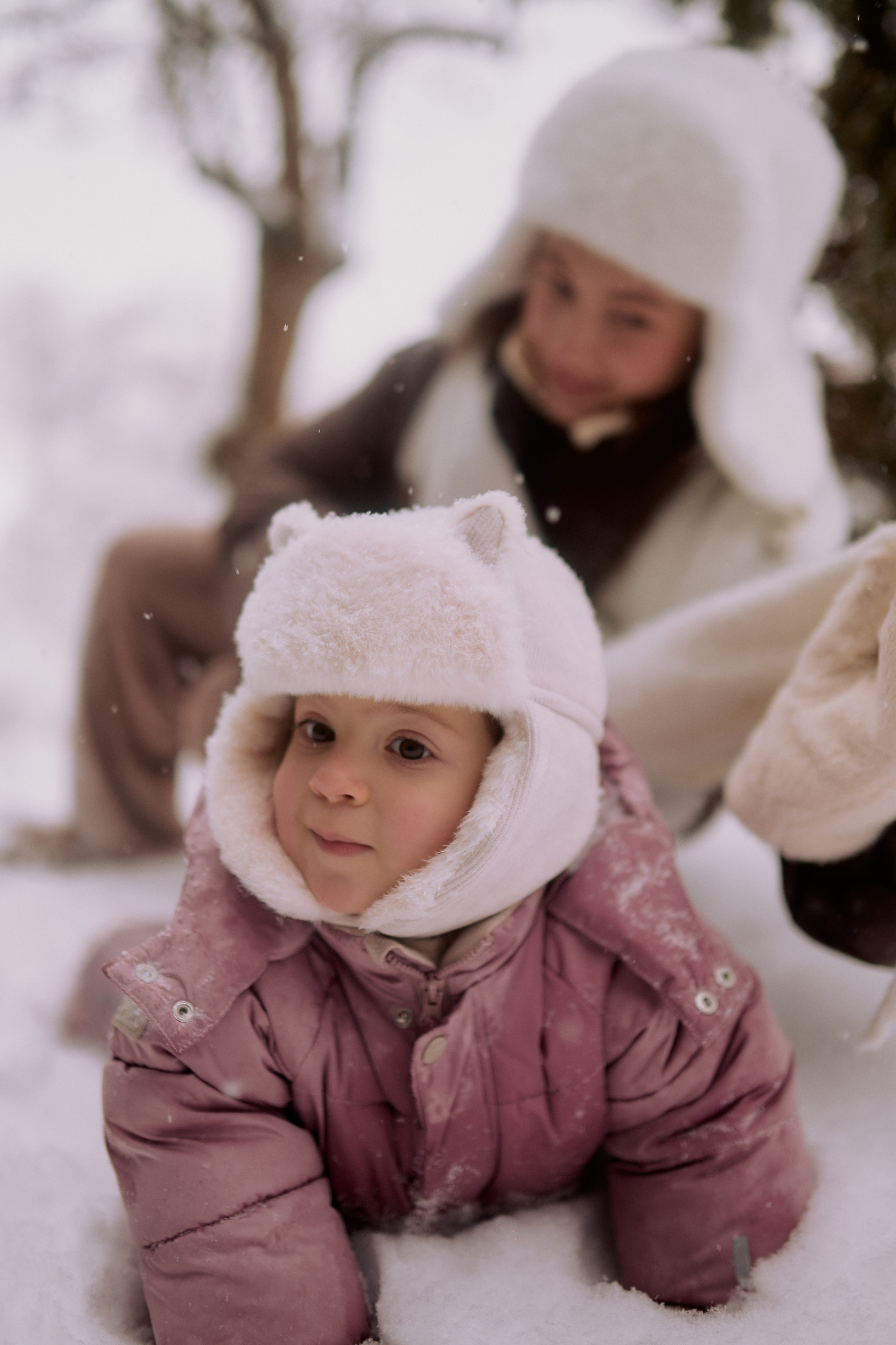 Андрей, Леся и Василиса в снежном парке. Семейный и свадебный lifestyle-фотограф в Москве Мария Петрова
