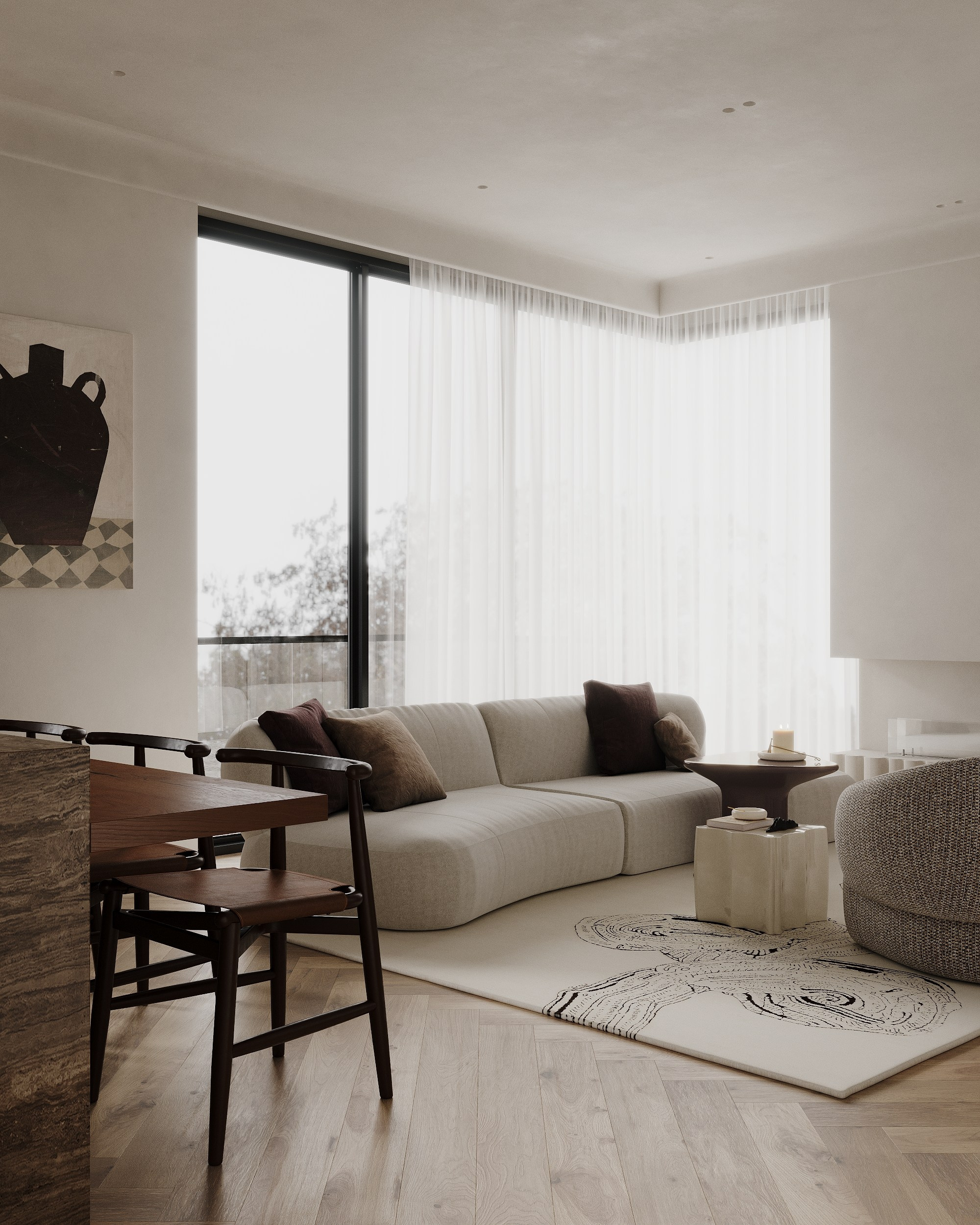 Кухня-гостиная. 3d визуализатор Валерия Романова