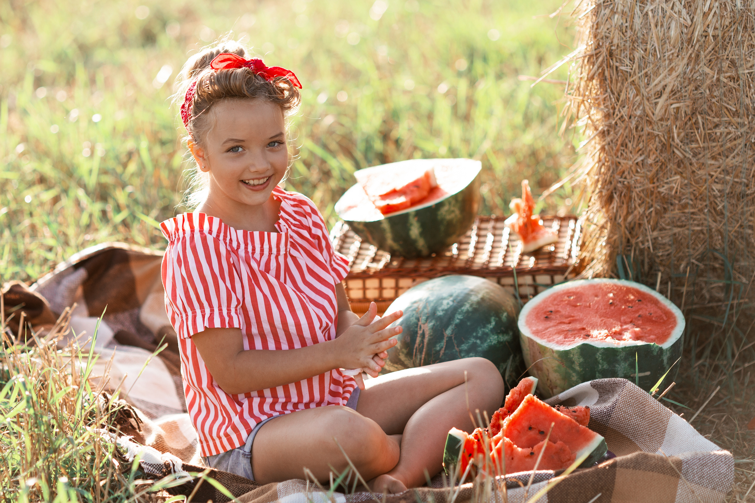 Таня. Арбузная фотосессия. Актерское и модельное портфолио. Фотограф в Москве Екатерина Коломеец