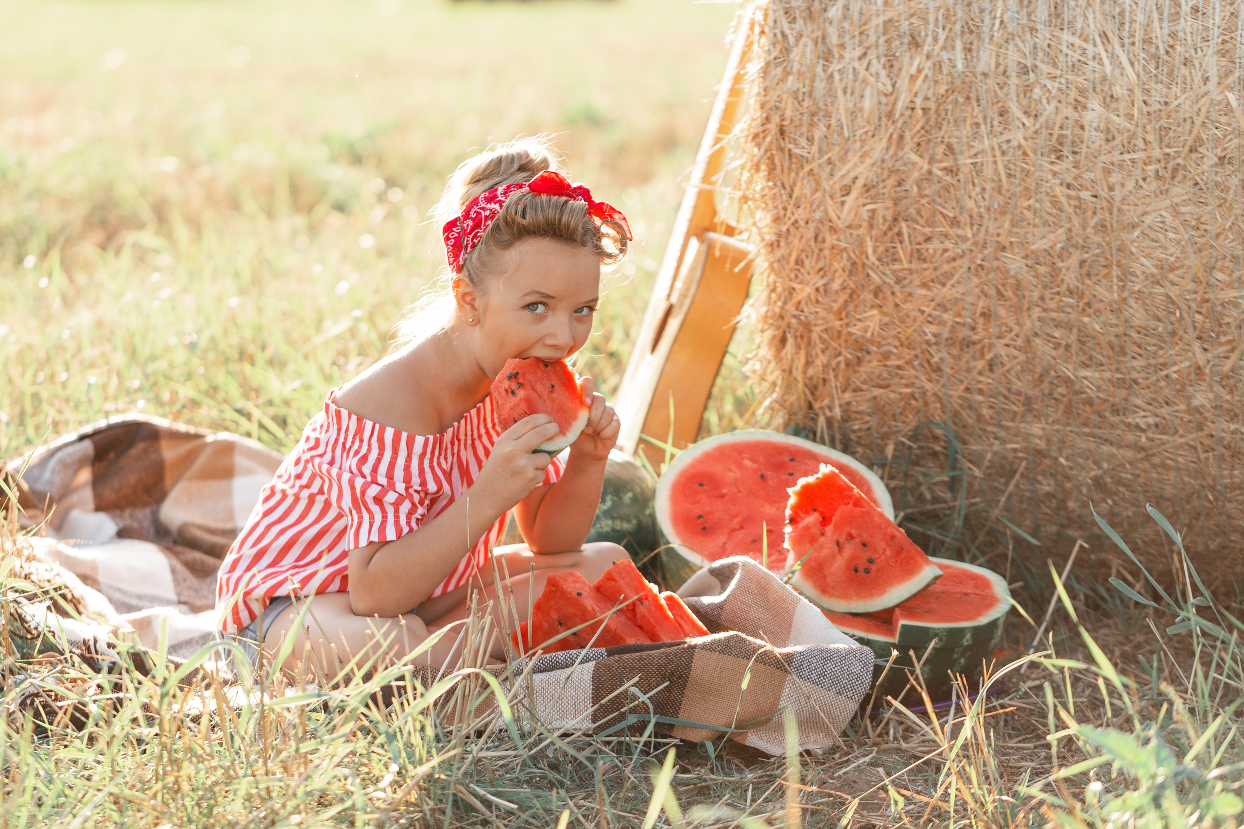 Таня. Арбузная фотосессия. Актерское и модельное портфолио. Фотограф в Москве Екатерина Коломеец