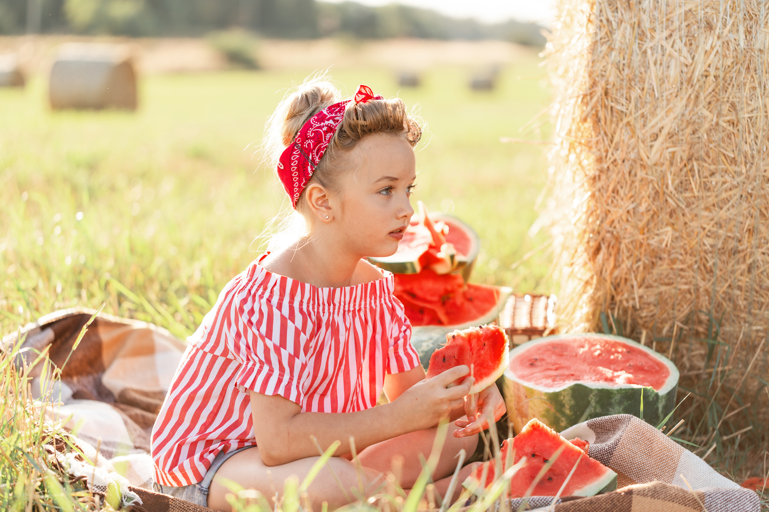 Таня. Арбузная фотосессия. Актерское и модельное портфолио. Фотограф в Москве Екатерина Коломеец