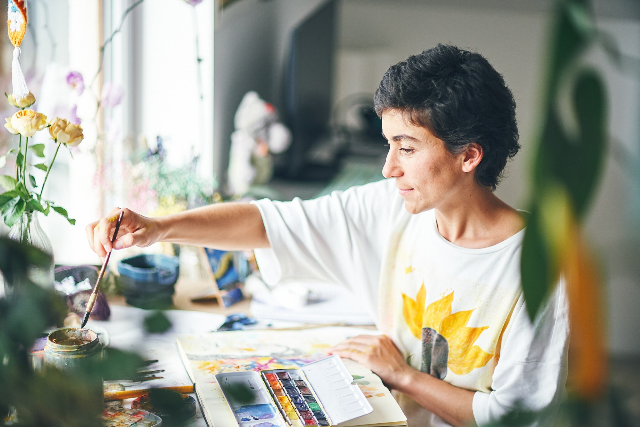 Контент съемка для художницы. Фотограф в Сочи Катя Гончарова