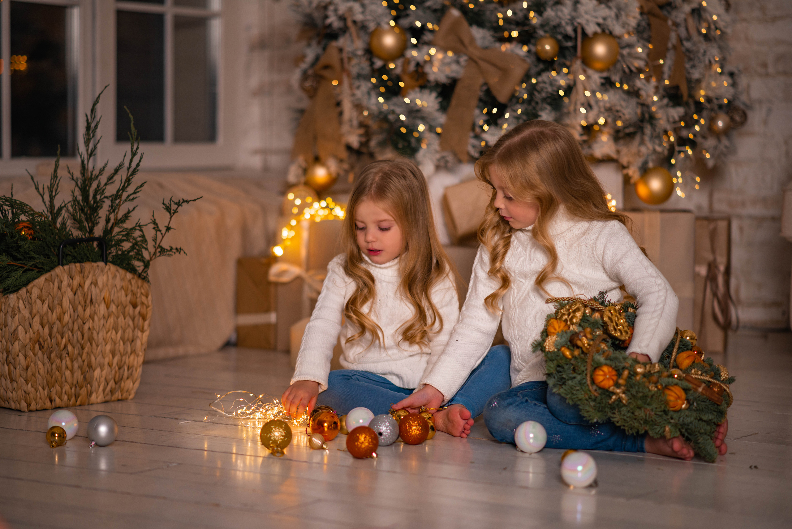 Вечерняя новогодняя фотосессия в студии. Семейный и свадебный фотограф в Абакане Юлия Су