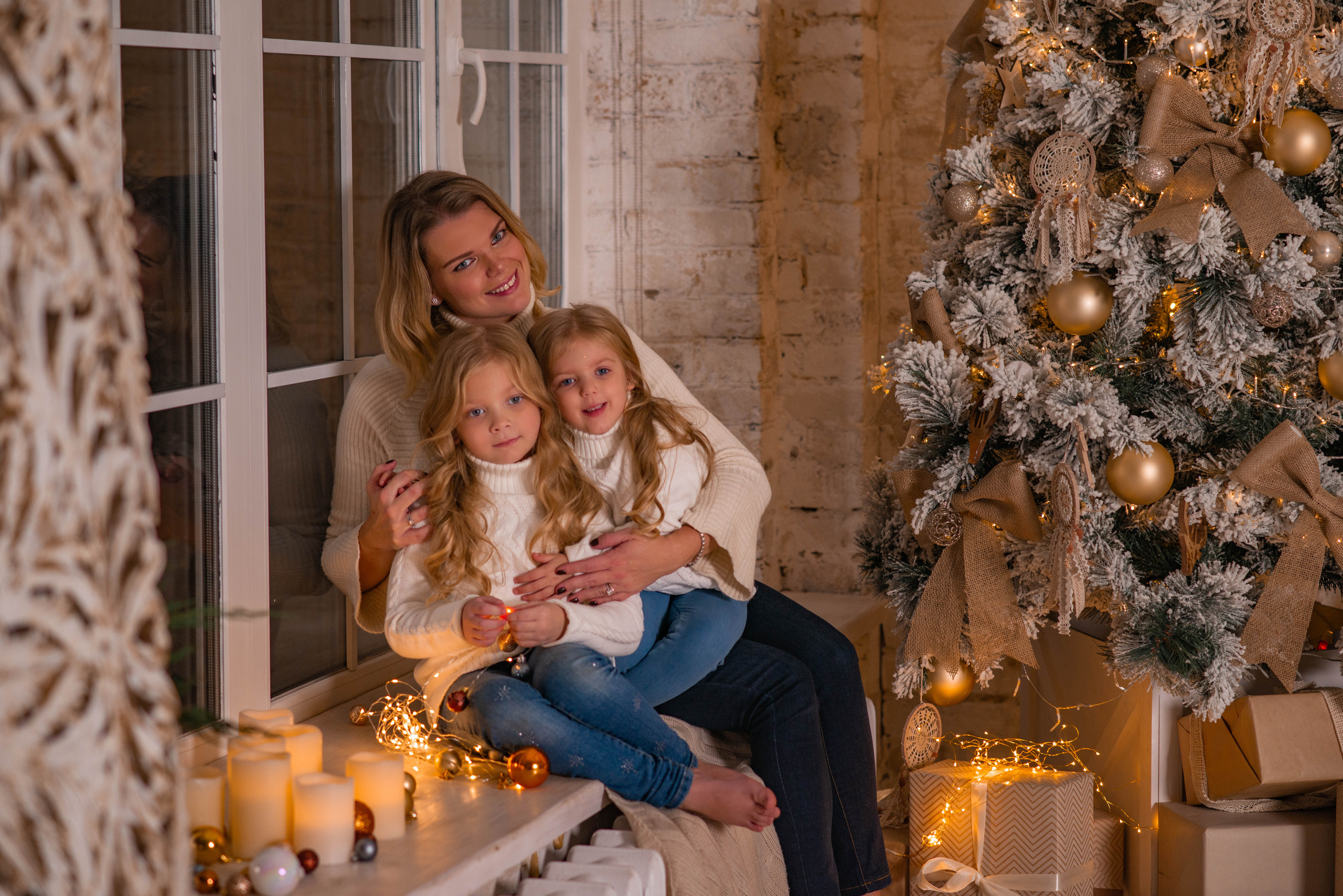 Вечерняя новогодняя фотосессия в студии. Семейный и свадебный фотограф в Абакане Юлия Су