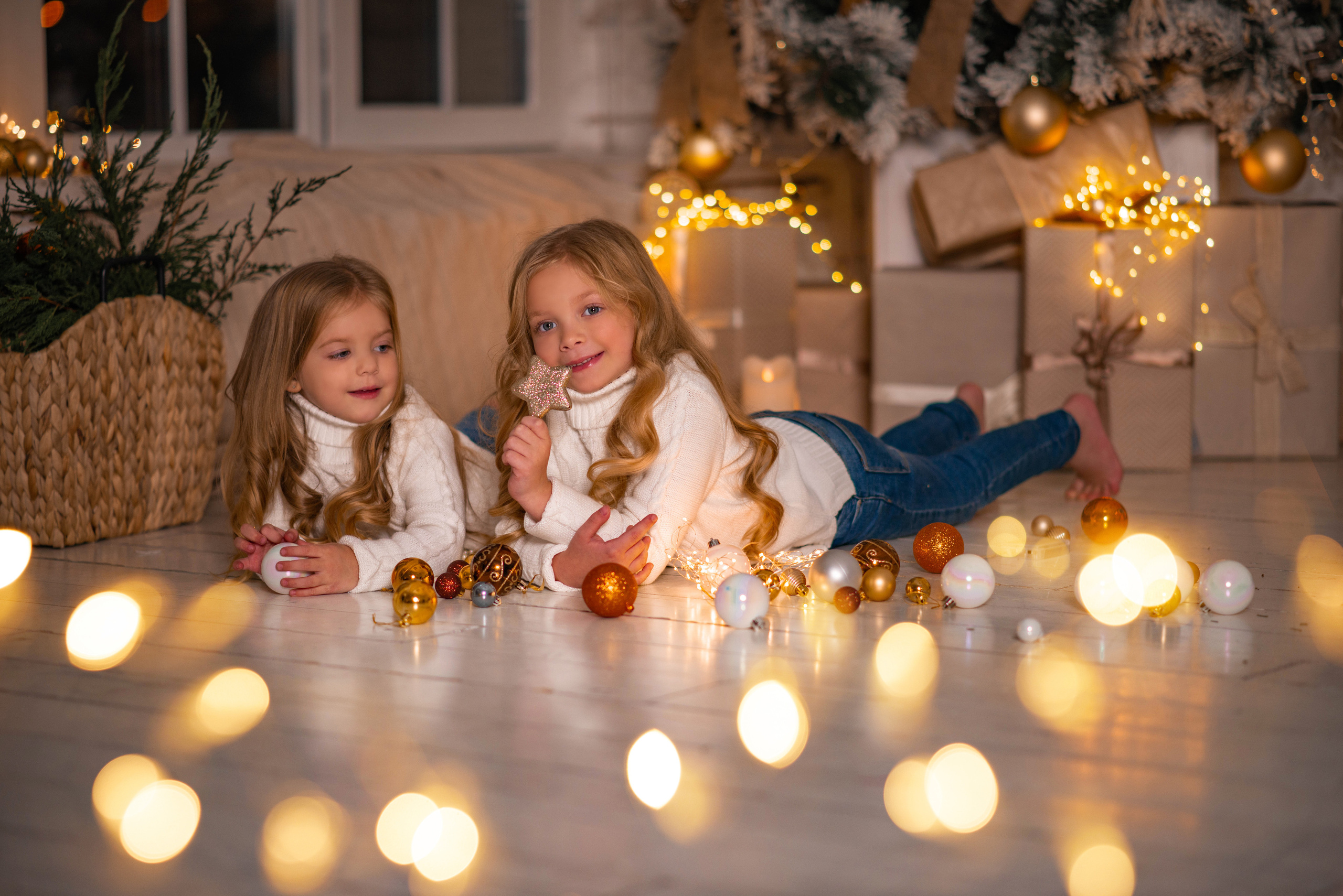 Вечерняя новогодняя фотосессия в студии. Семейный и свадебный фотограф в Абакане Юлия Су
