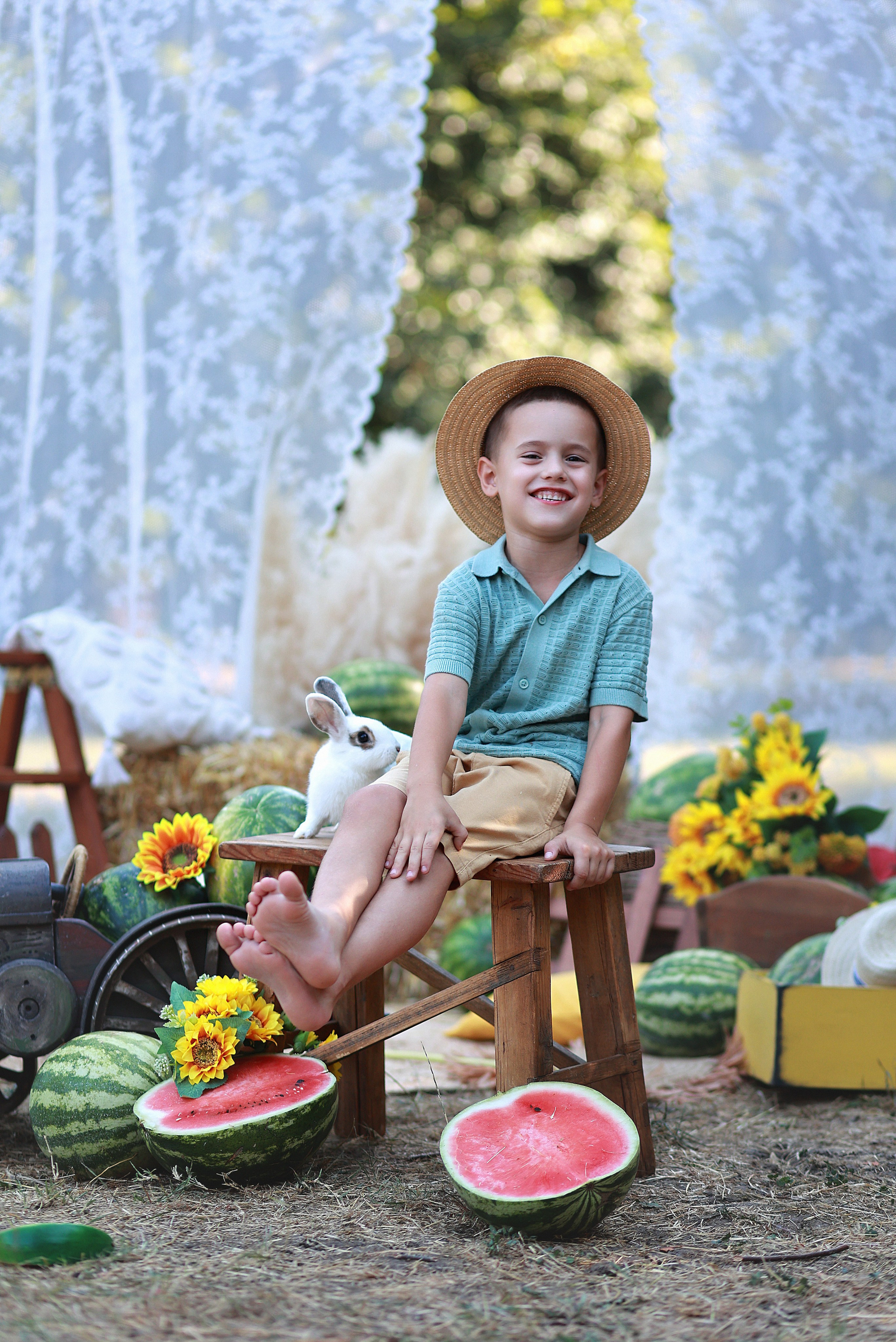 Арбузный фотодень. Детский семейный фотограф Краснодар
