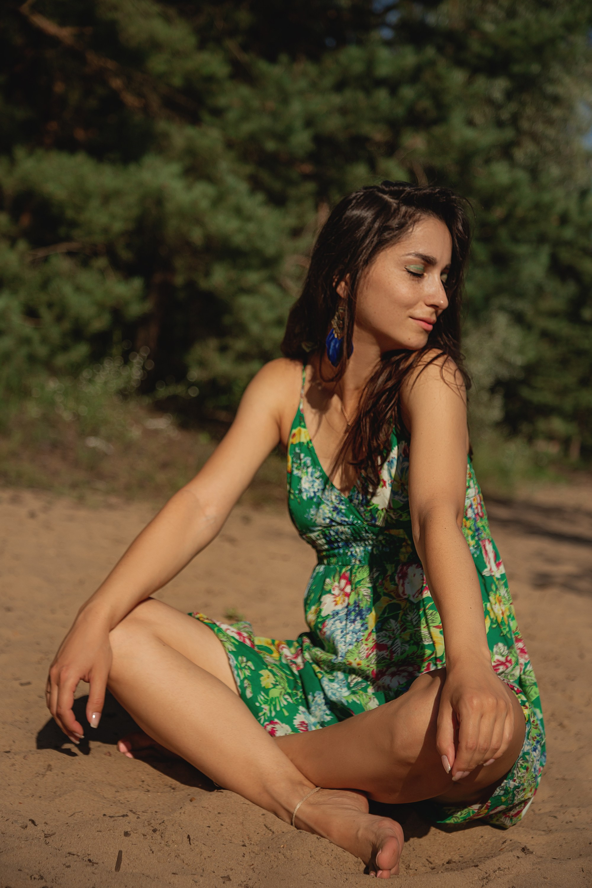 фотограф Анна Добрачёва, Anna Dobracheva, AIDphoto, беременность, серебренный бор, фотосессия в лесу, песок