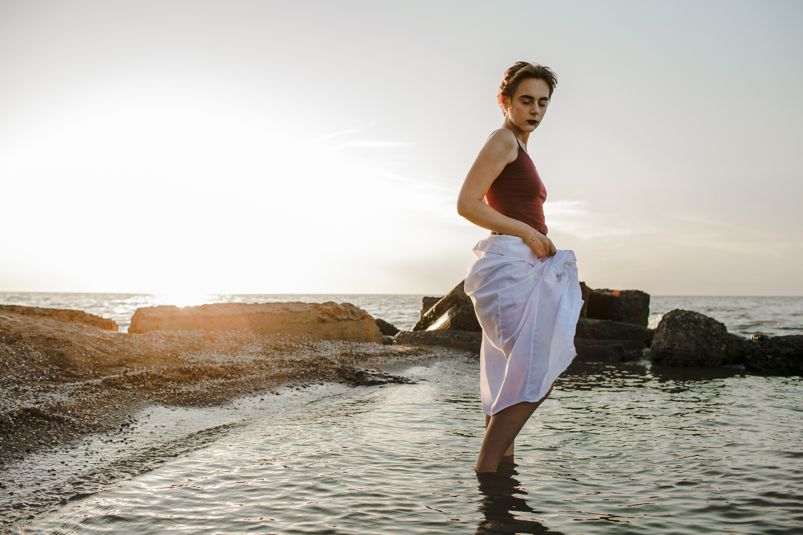 Портрет на море. Свадебный фотограф Кирилл Белый