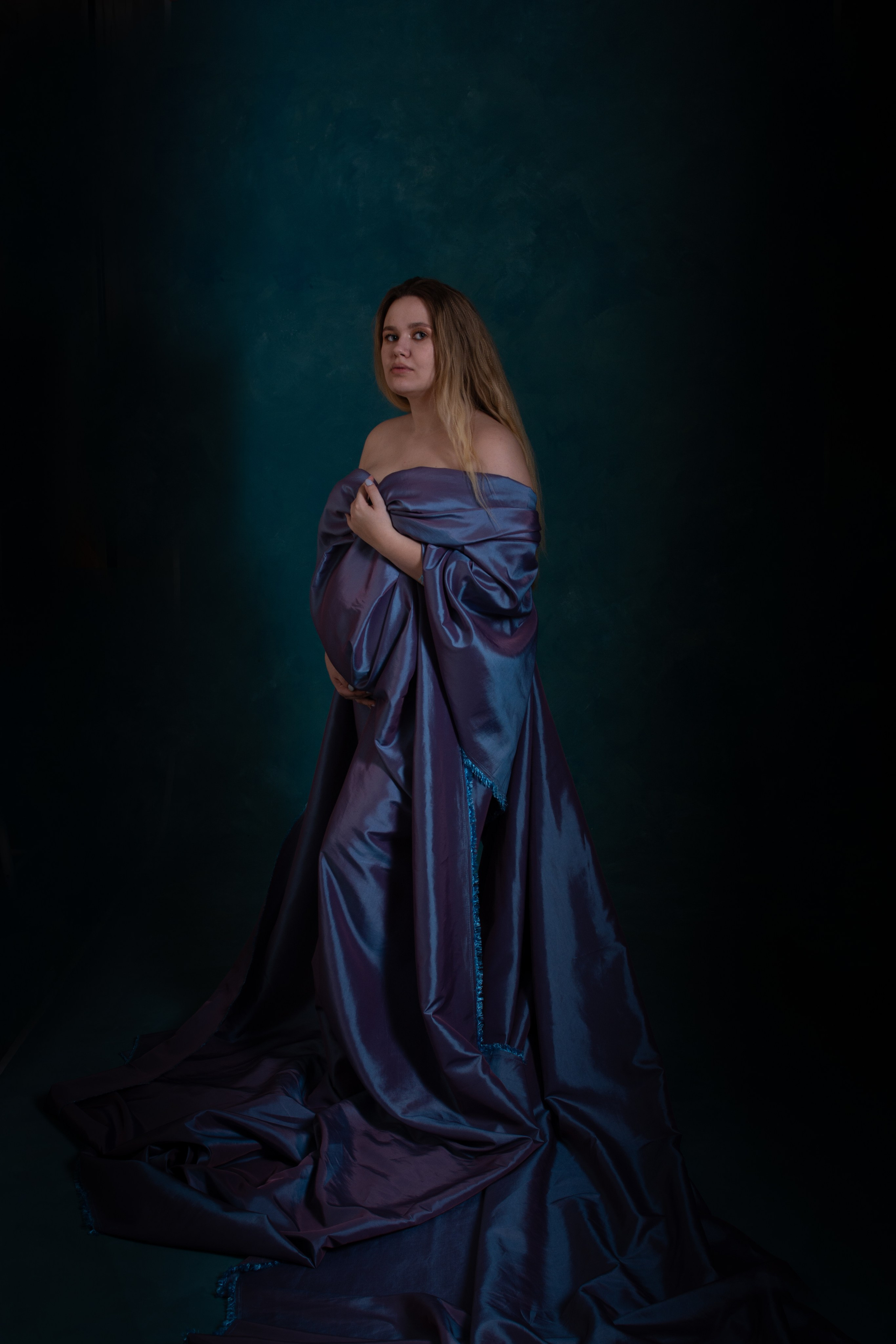 В тканях. Фотосессия беременности — Крылова Натали — Москва