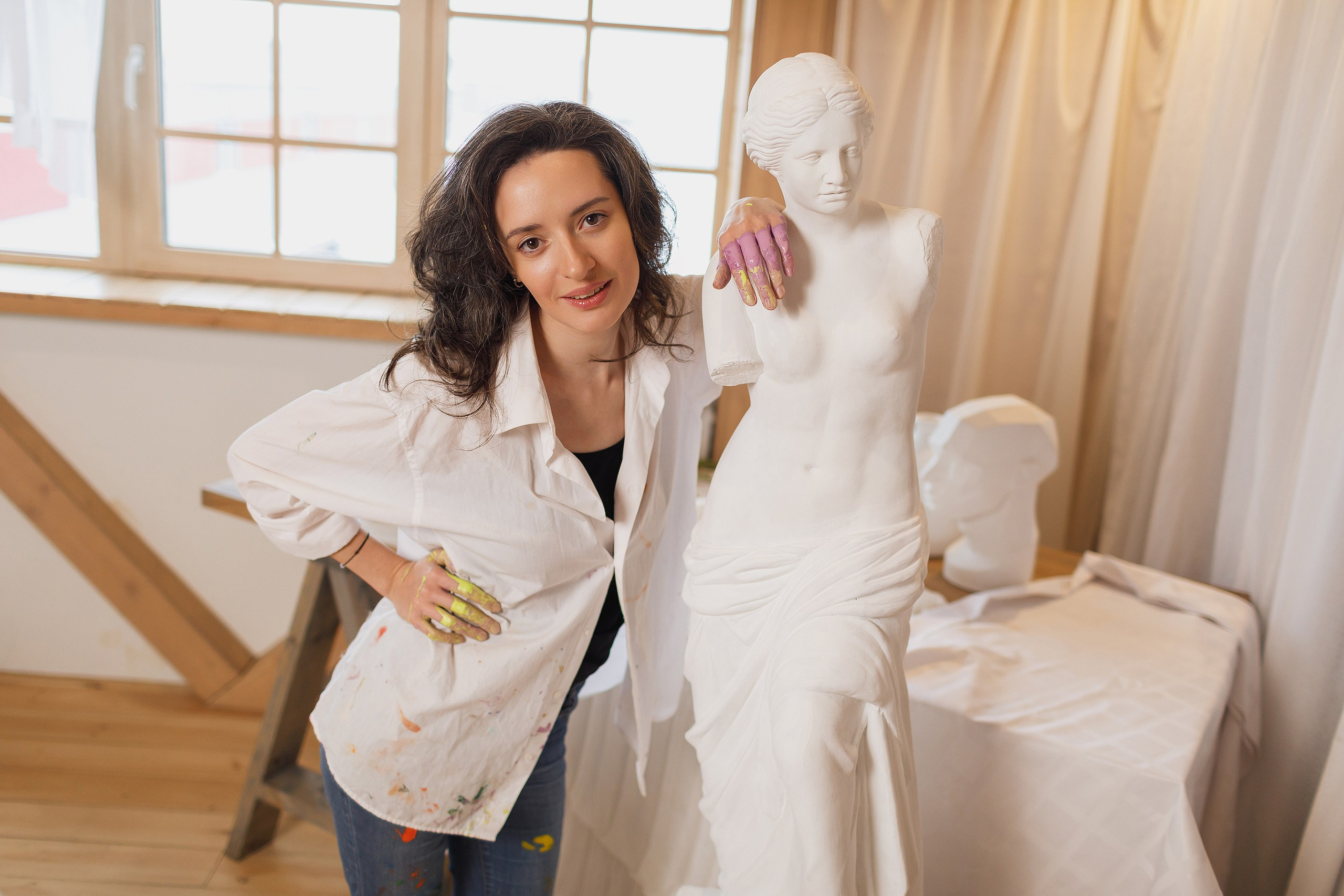 Персональная фотосессия художницы. Профессиональный фотограф в Новосибирске