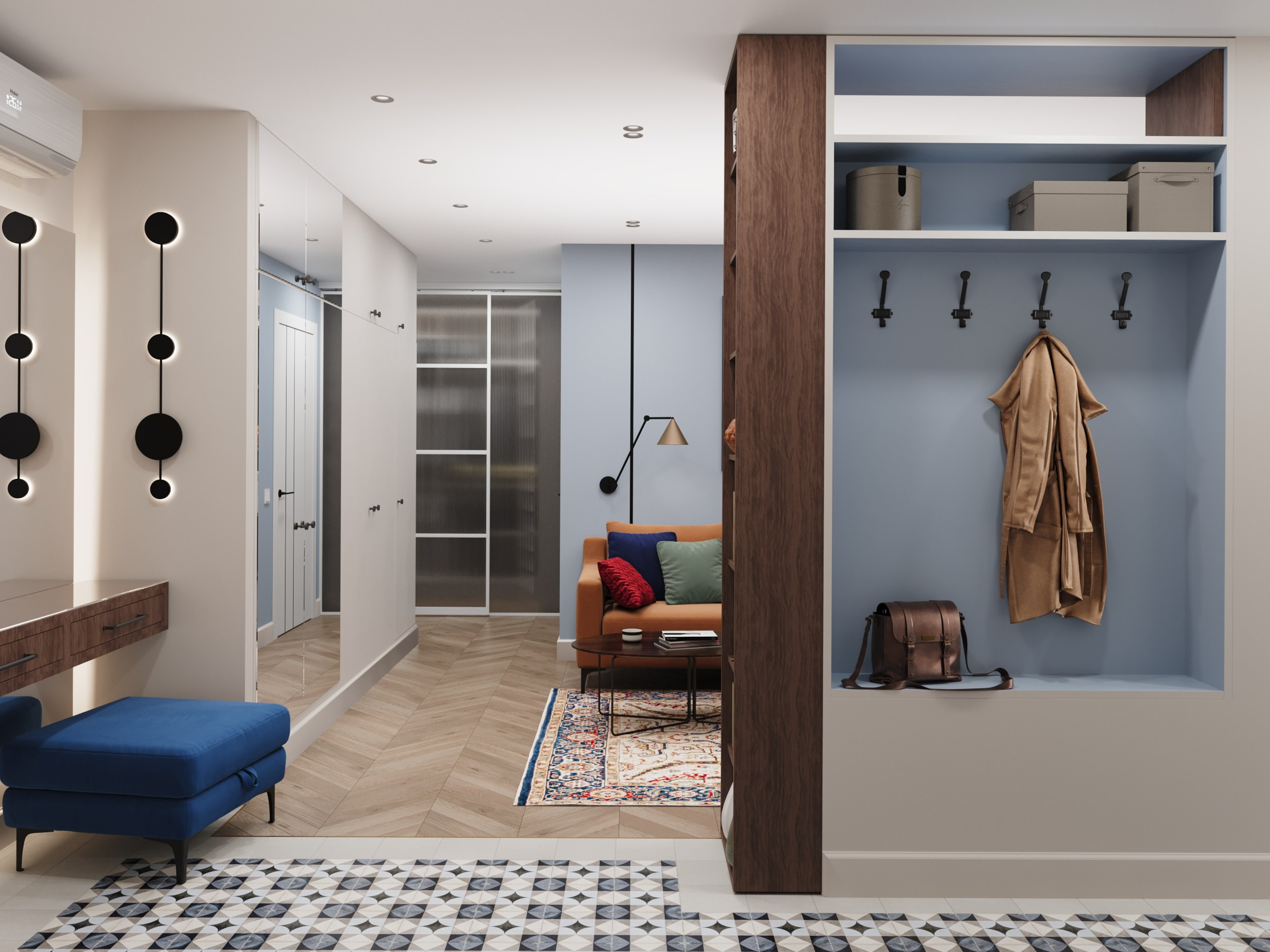 Проект перепланировки и интерьеров для квартиры. Москва. Проспект Вернадского. Архитектор Антон Пичкур. Дизайн. Дизайнер. Интерьеры. Дизайн проект. Комплектация. Реализация. Визуализация. Архитектура. Частный архитектор. Индивидуальный подход. Мебель на заказ. Индивидуальное изготовление. Авторский надзор. Технический надзор. Прихожая. Ванная. Гостиная. Кухня. Гостиная. Кабинет. Гардероб. Гардеробная. Детская. Спальня. Мастер. Лоджия. Постирочная. Серверная. Московская область. Квартира. Апартаменты. Коттедж. Загородный дом.